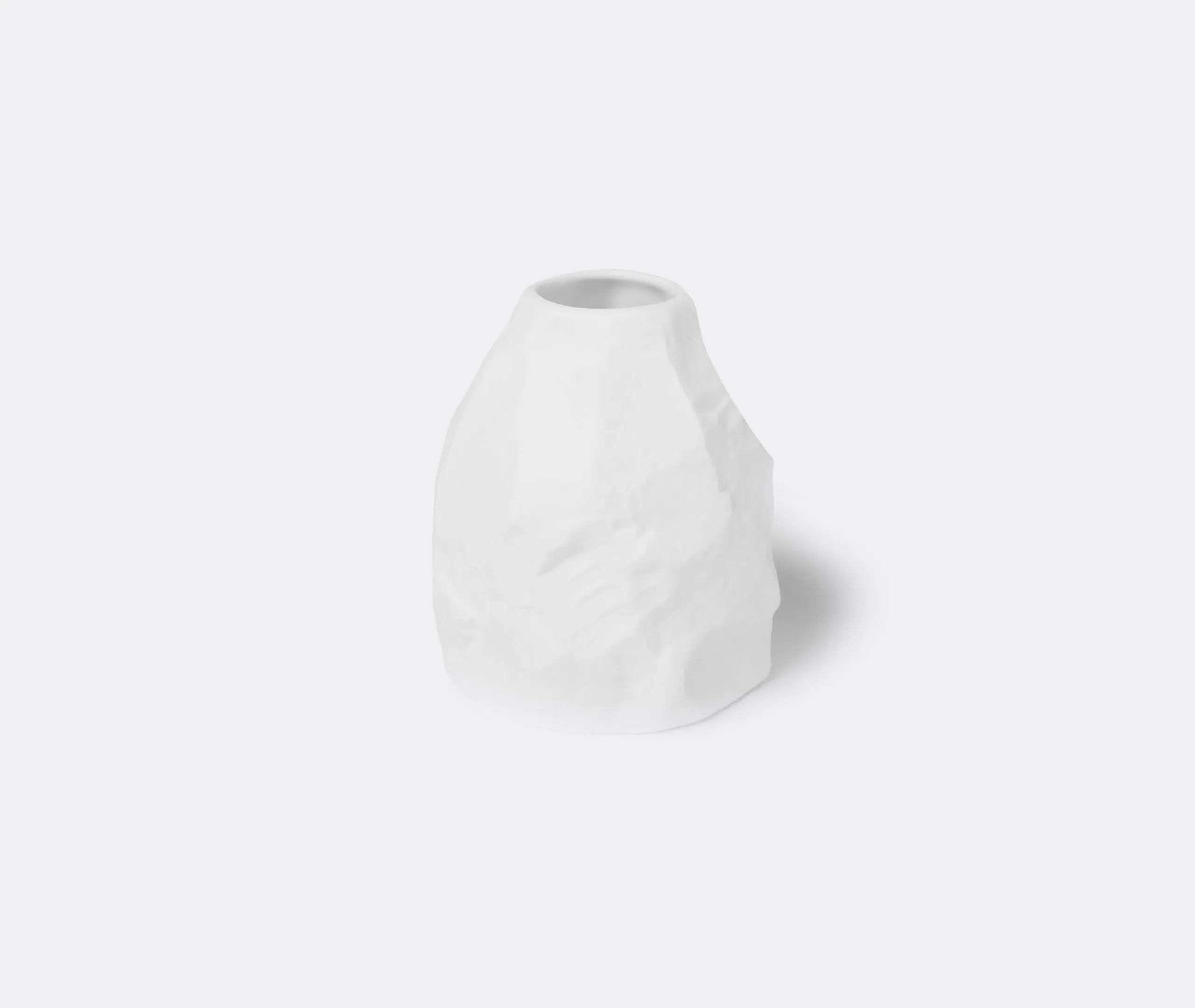 Posy Vase with Textured Surface - White, Bone China