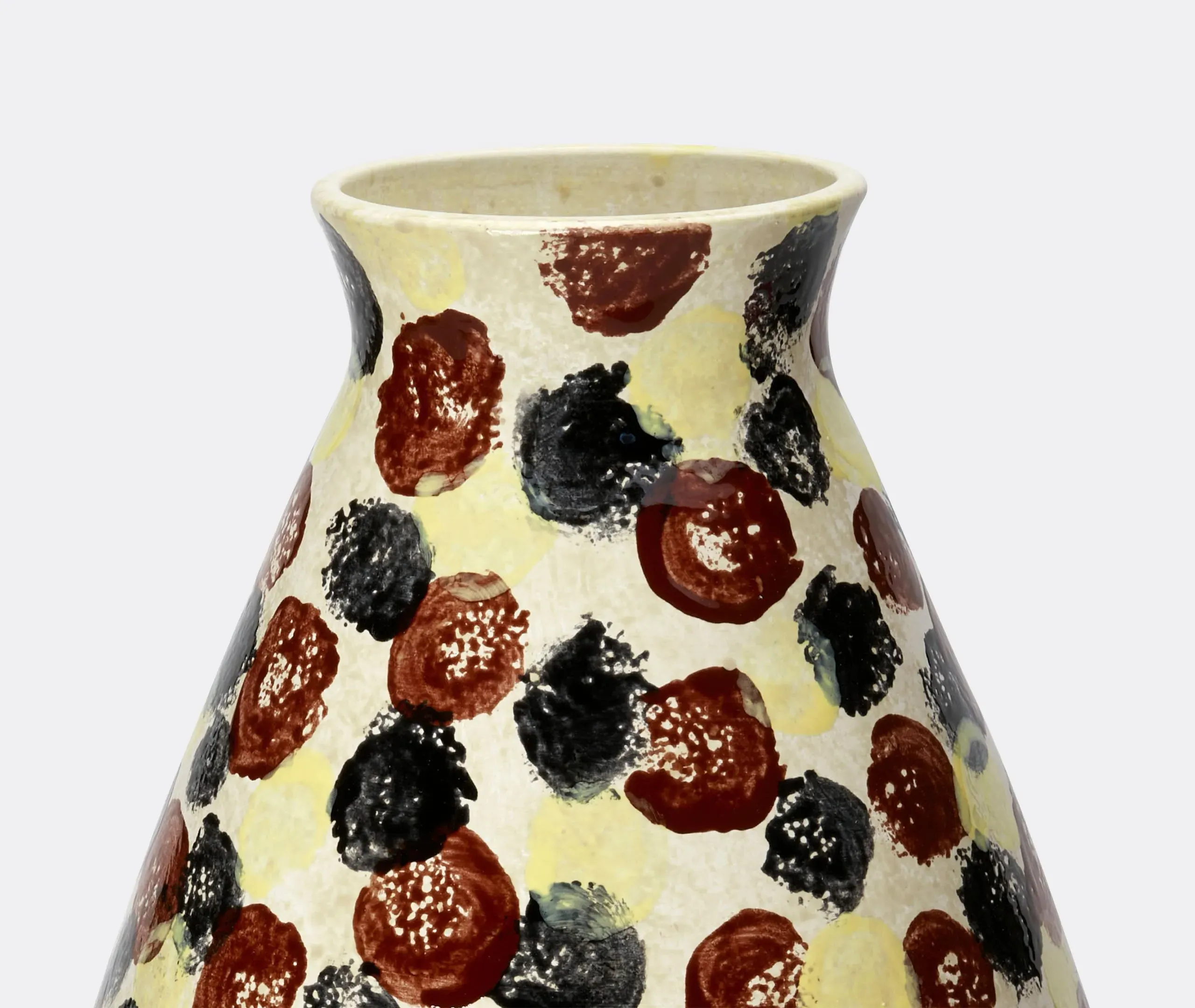 Rosebud Vase with Spots - Multicolor, Bone China