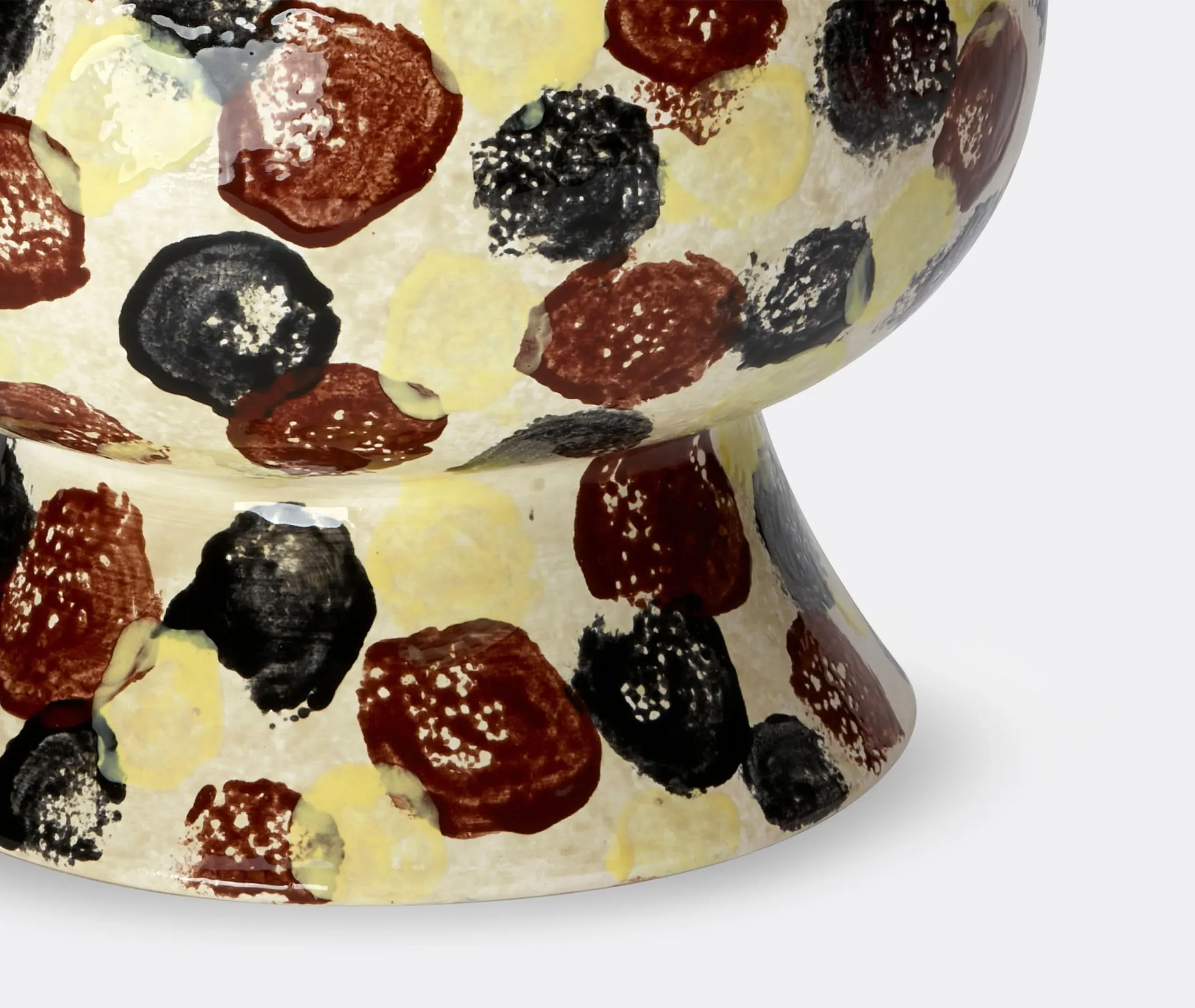 Rosebud Vase with Spots - Multicolor, Bone China