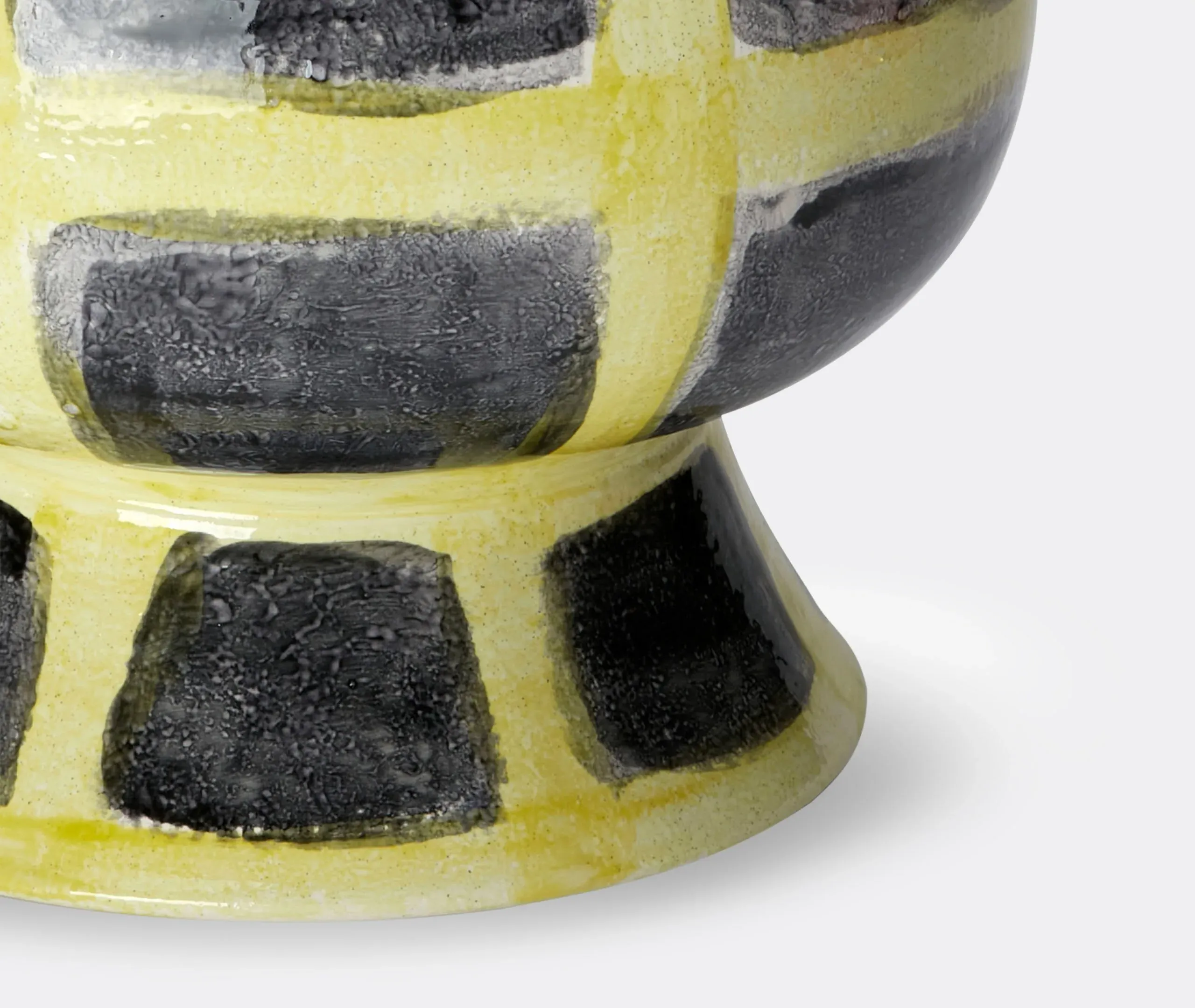 Rosebud Vase with Squares - Multicolor, Bone China