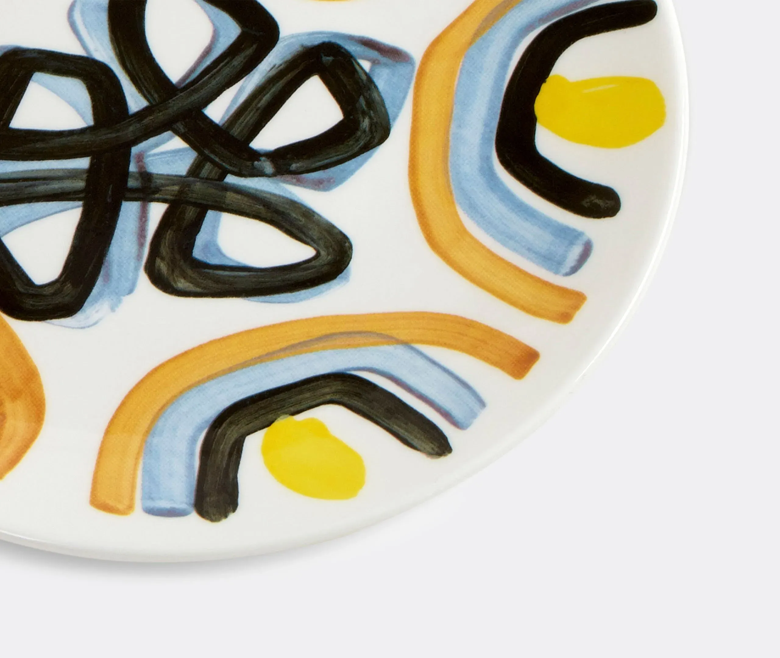 Salad Plate with Floral Pattern - Multicolor