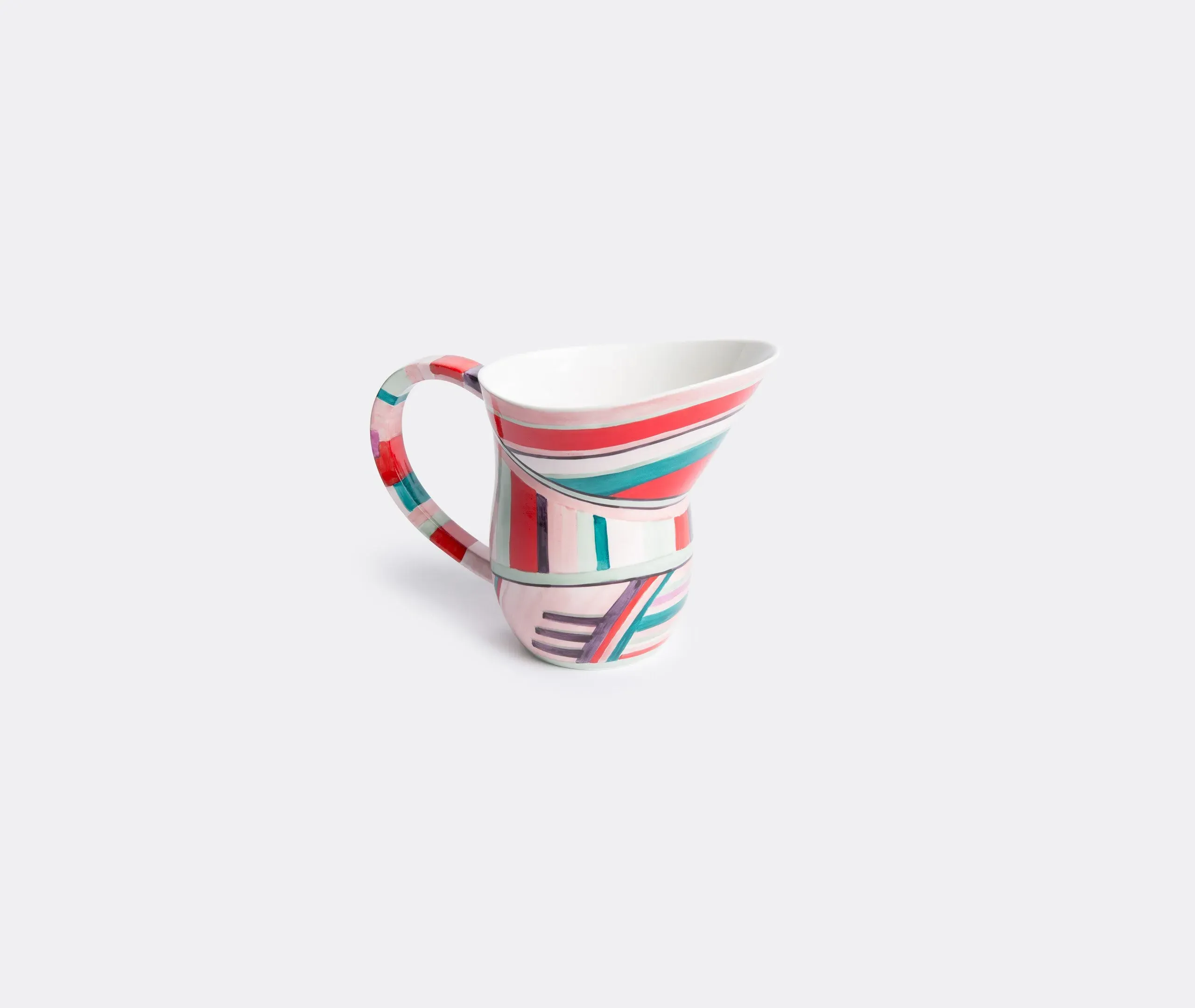 Sculptural Jug with Glazed Finish - Multicolour image