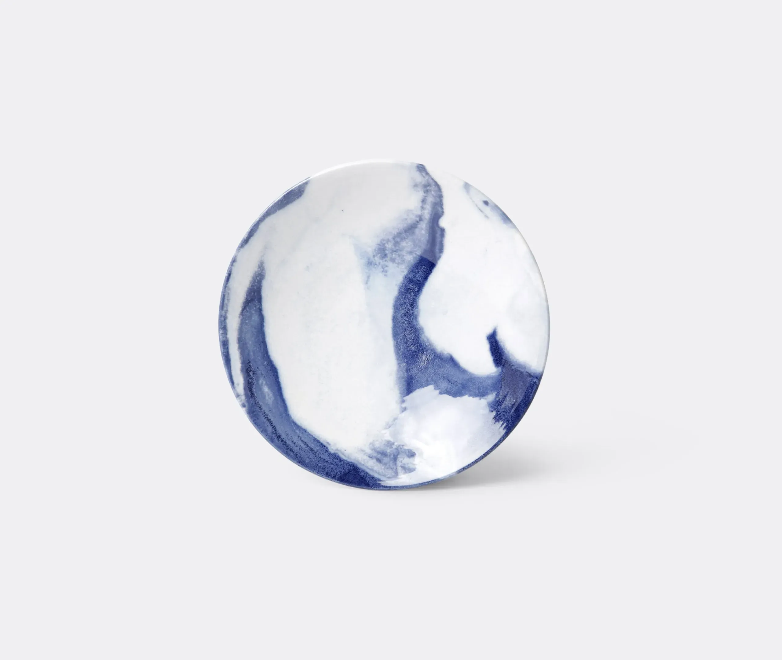 Serving Bowl with Swirl Pattern - Blue, Earthenware