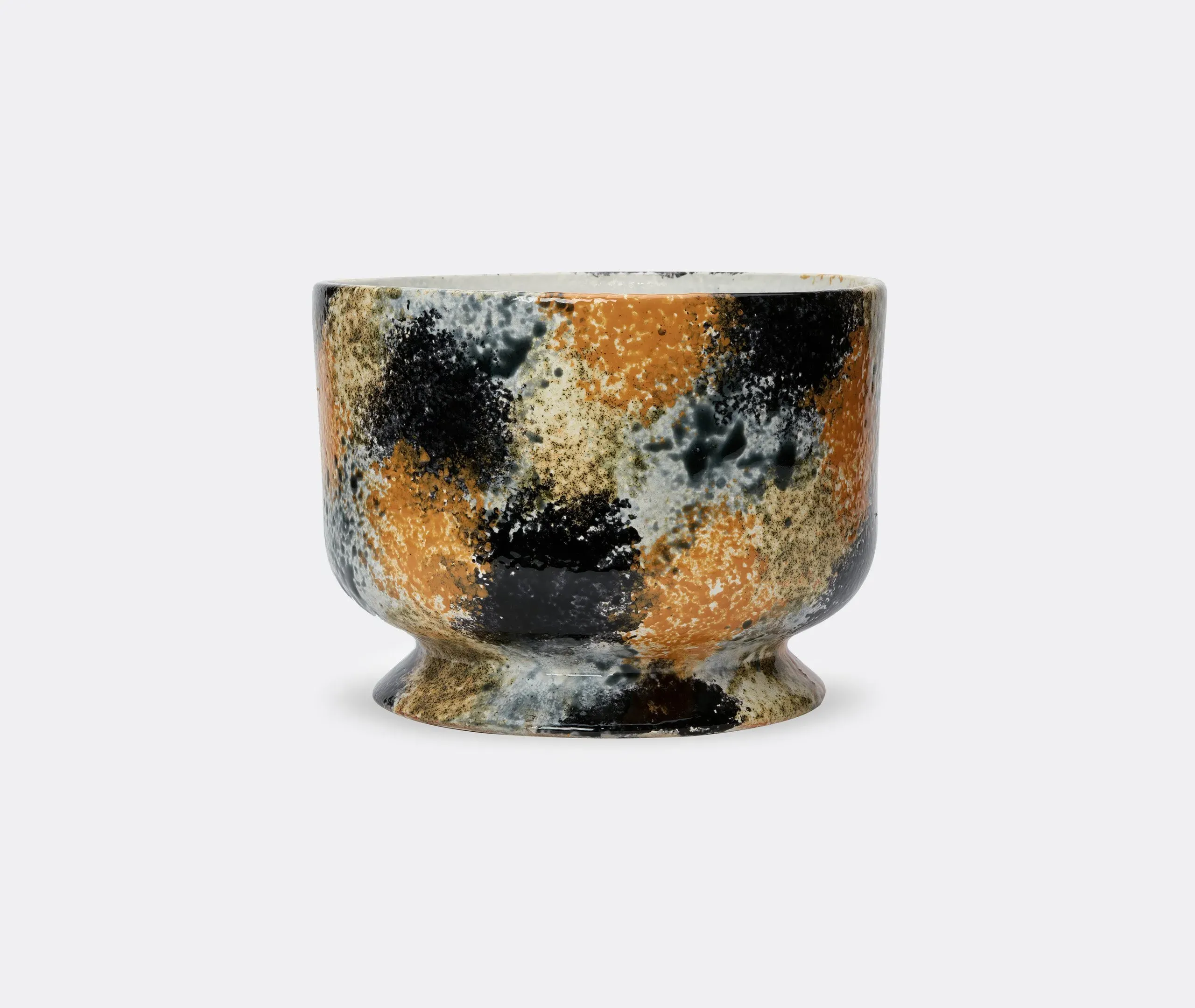 Wide-Mouth Planter - Orange, Ceramic
