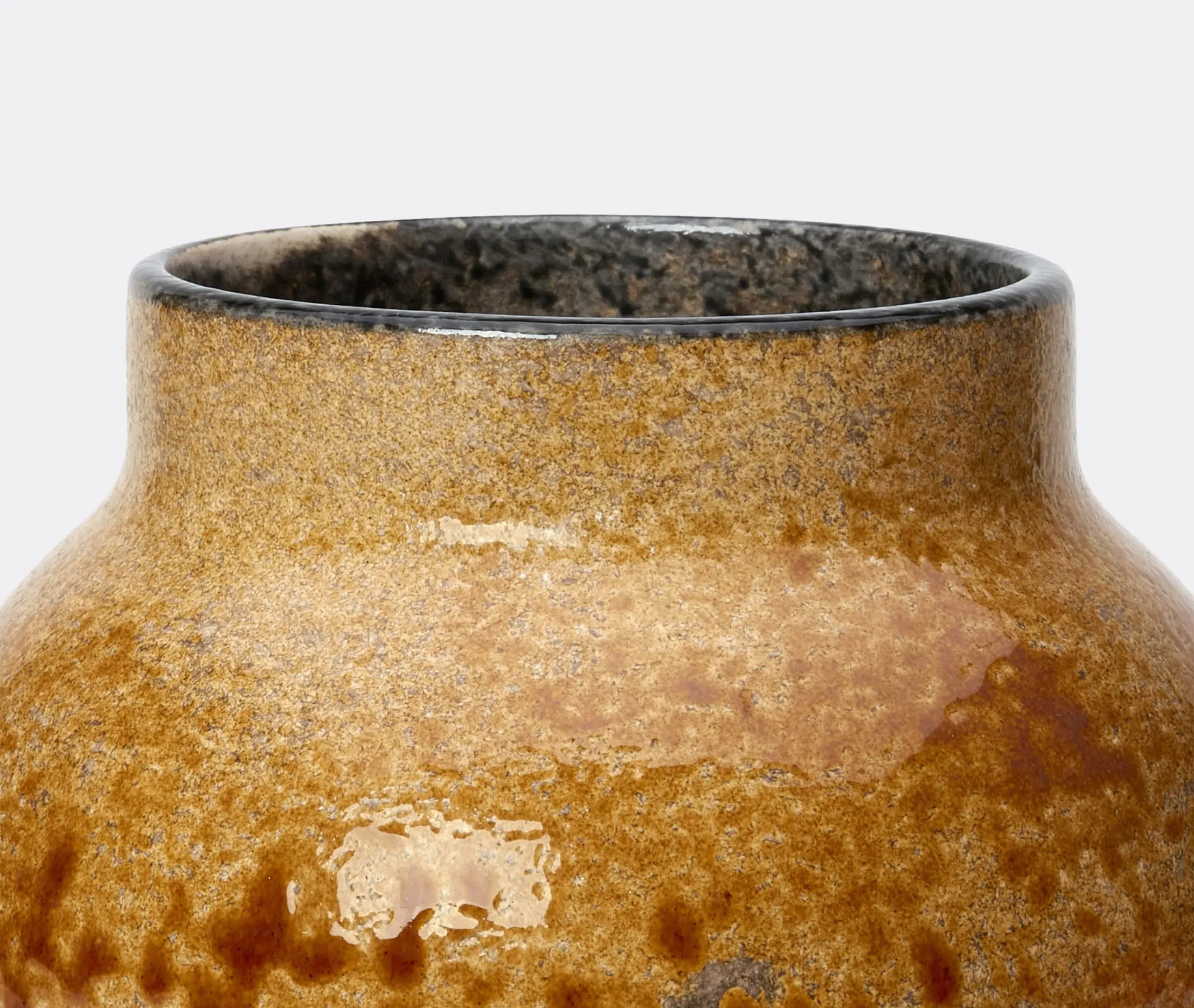 Wide Neck Pot - Rust, Ceramic