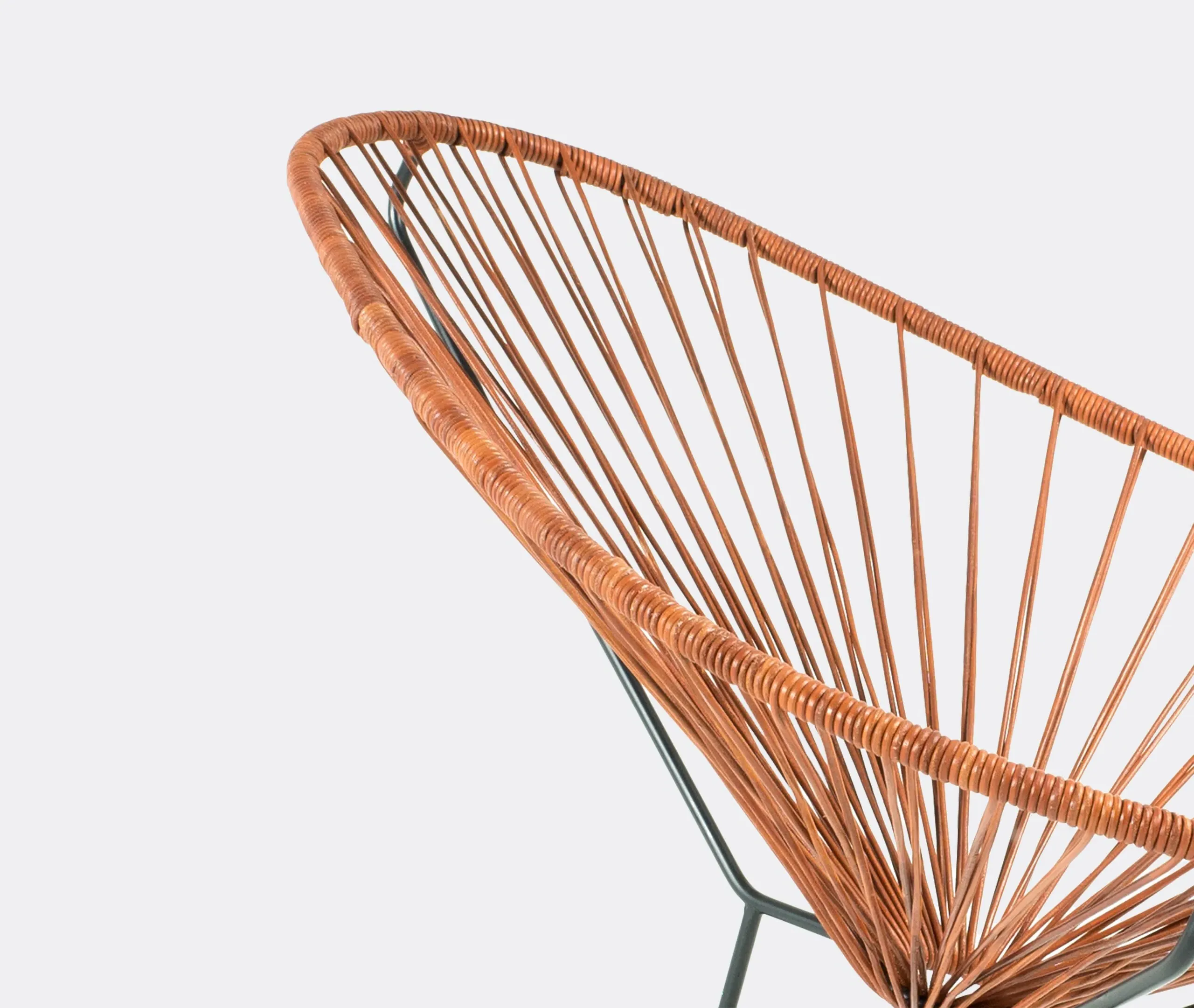 Acapulco Chair with Closed Structure - Cognac, Leather