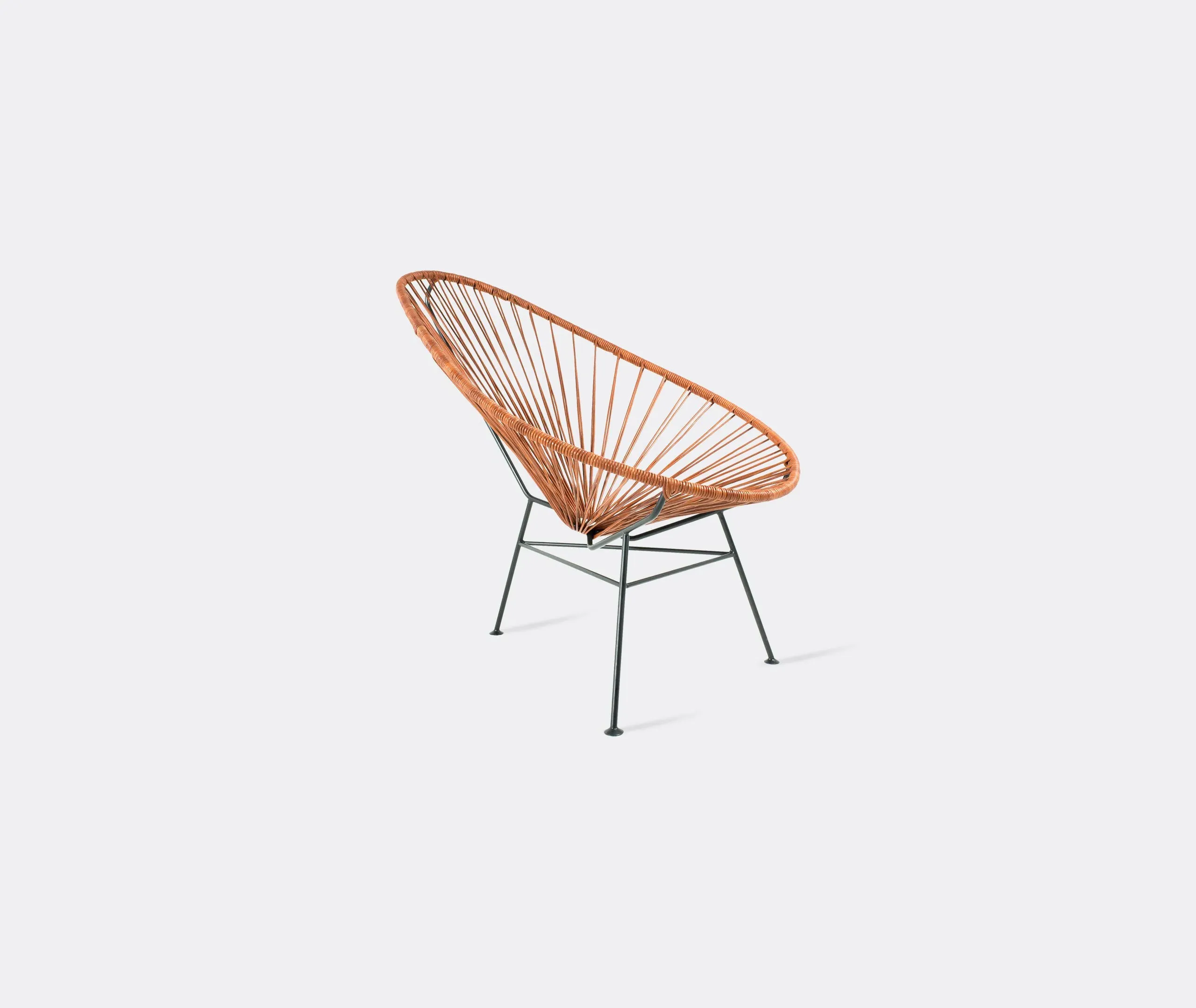 Acapulco Chair with Closed Structure - Cognac, Leather