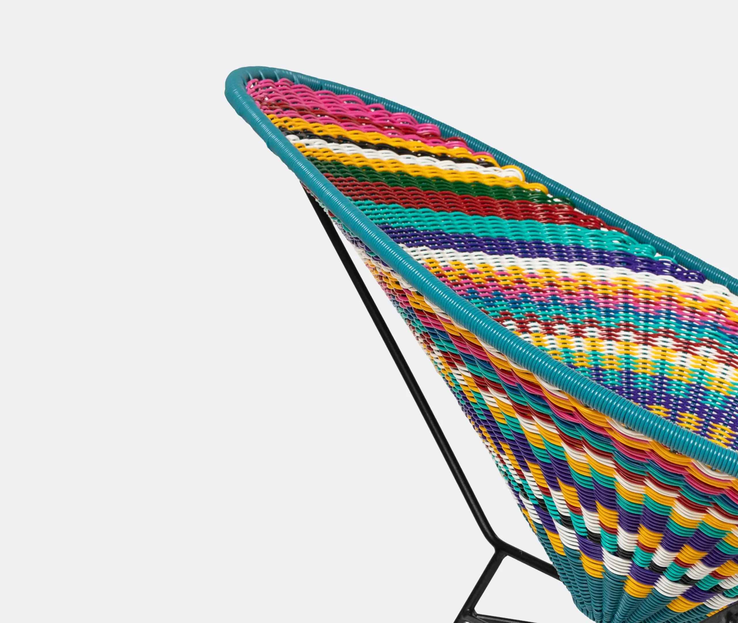 Acapulco Chair with Wicker Seat - Multicolor