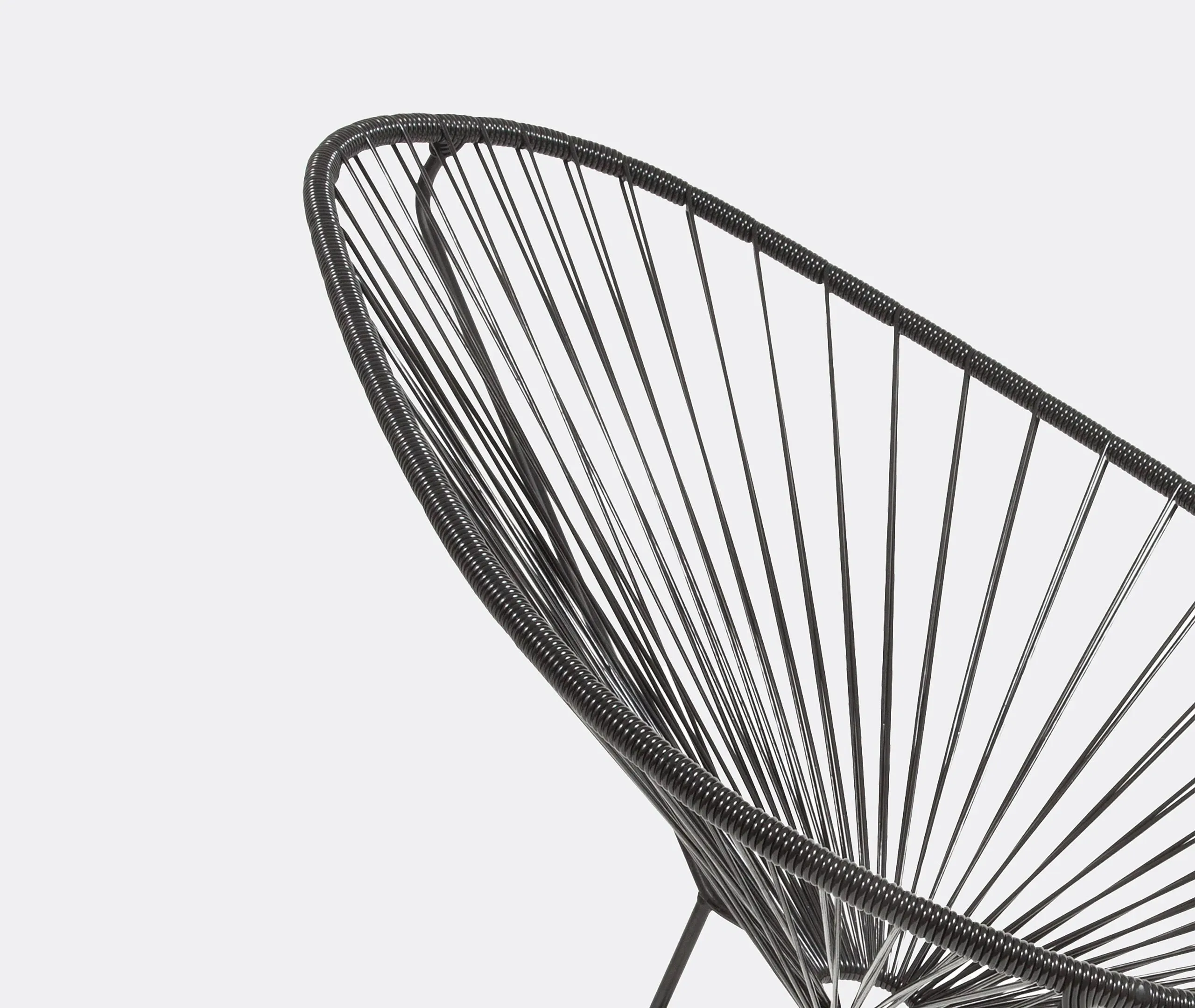 Classic Accent Chair - Black, Woven Cord