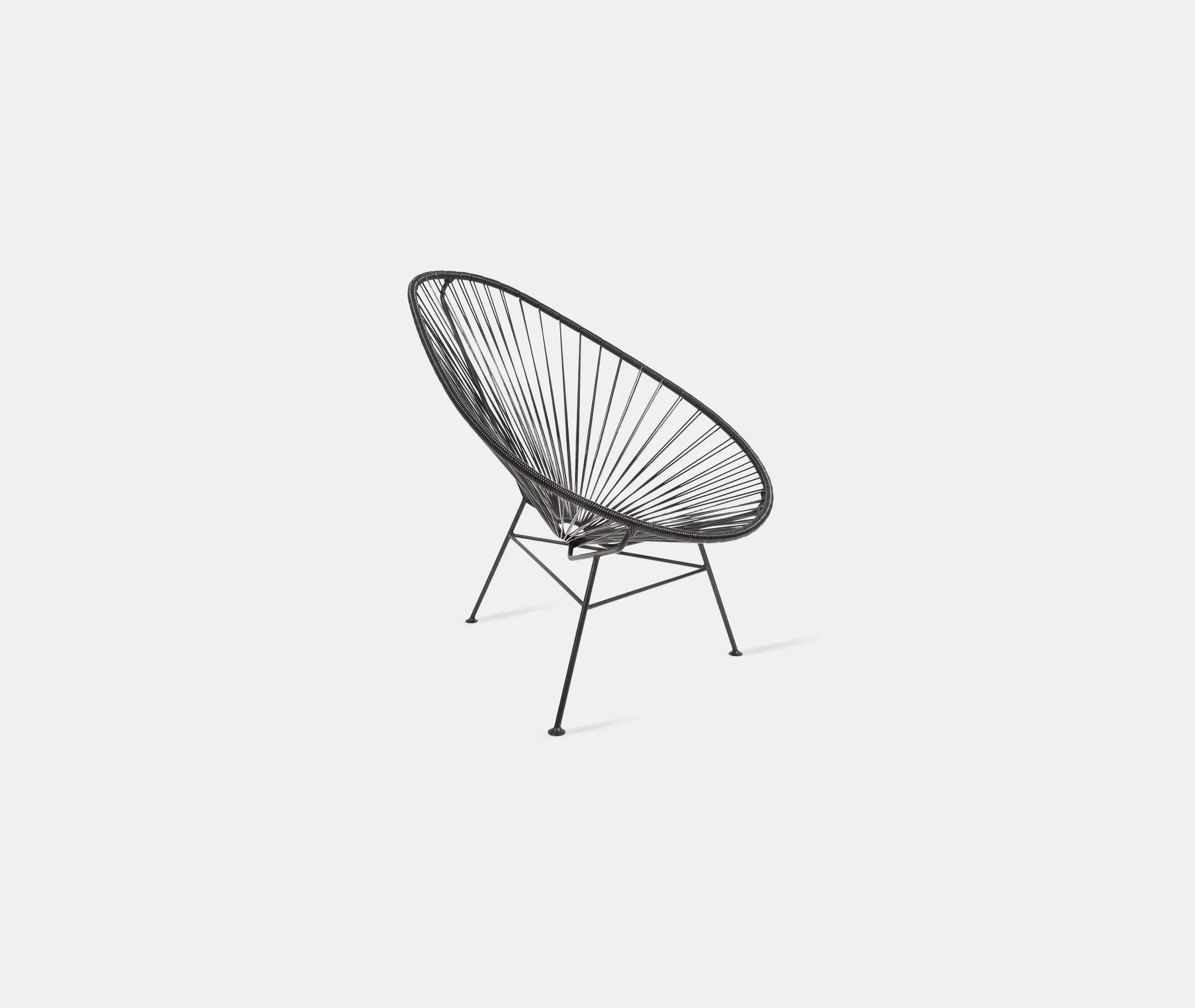 Classic Accent Chair - Black, Woven Cord