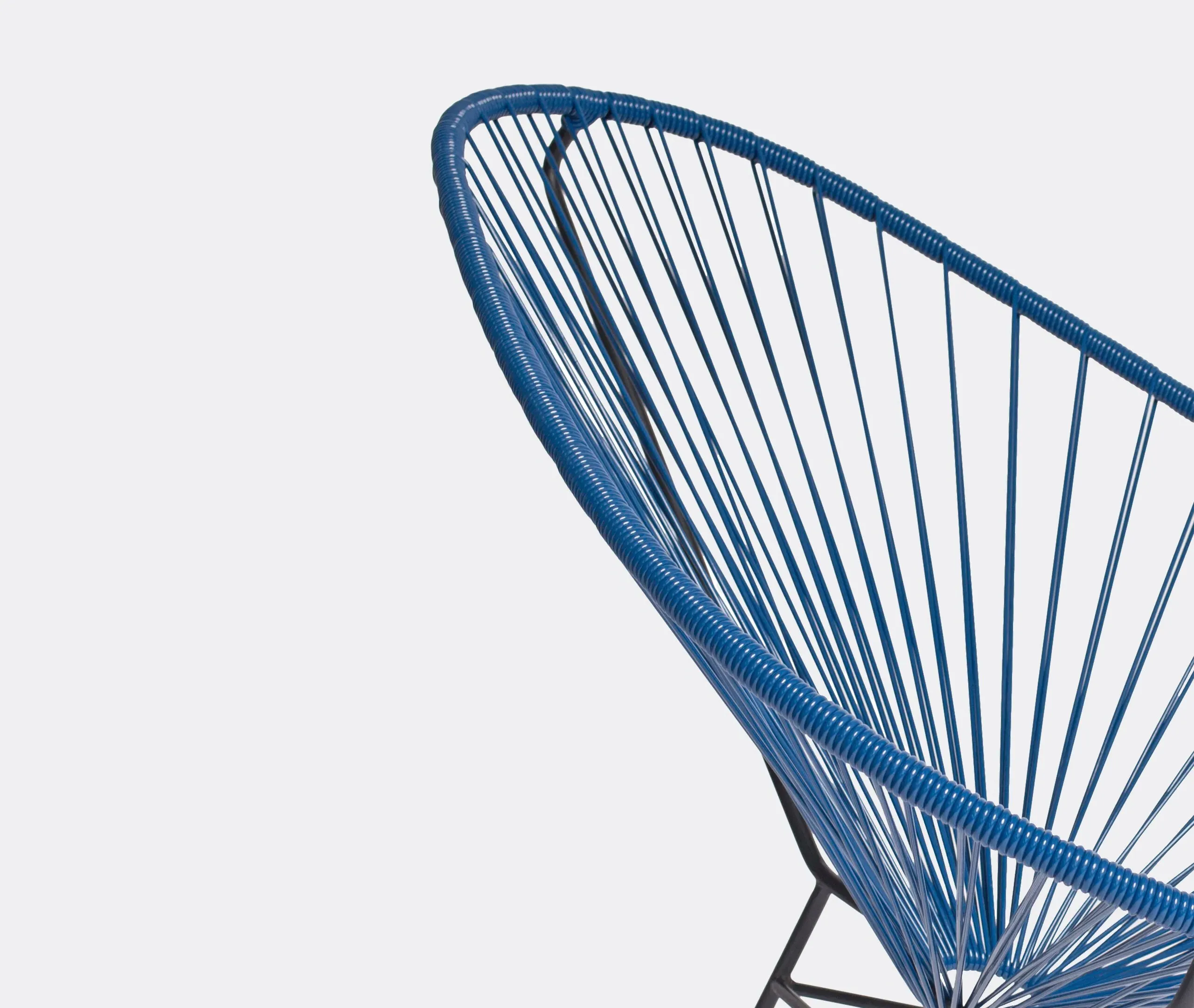 Classic Accent Chair - Light Blue, Woven Cord