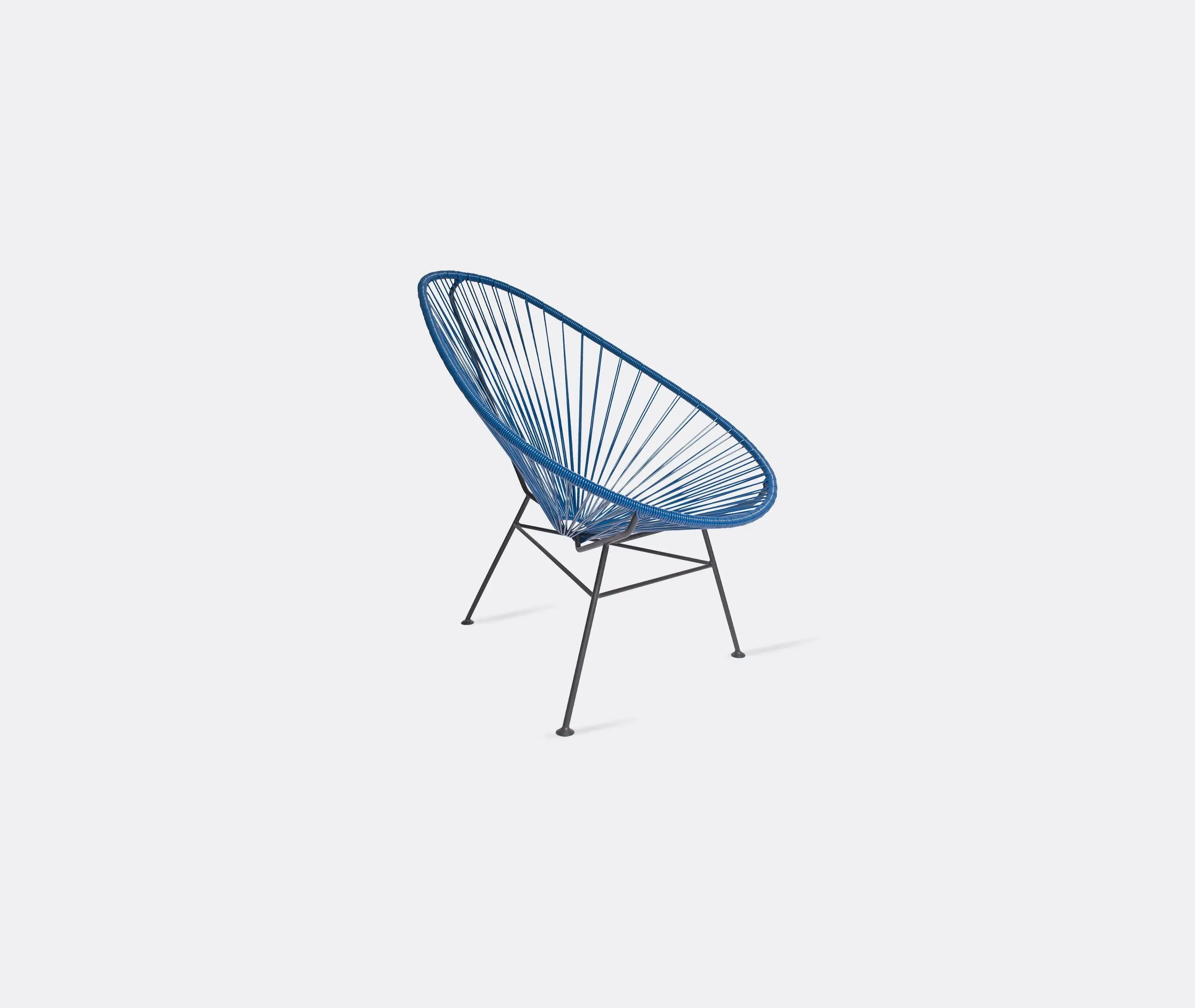 Classic Accent Chair - Light Blue, Woven Cord