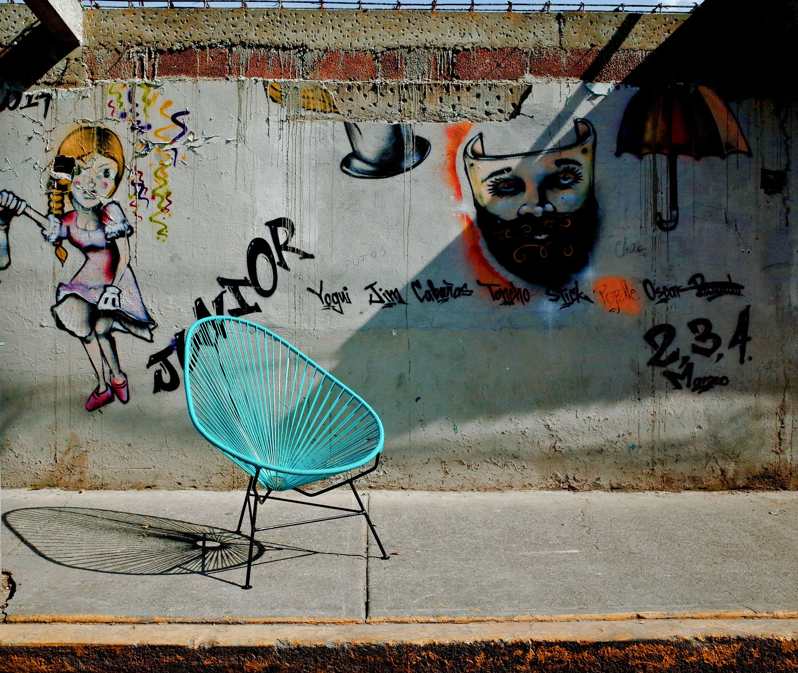 Classic Accent Chair - Turquoise, Woven Cord