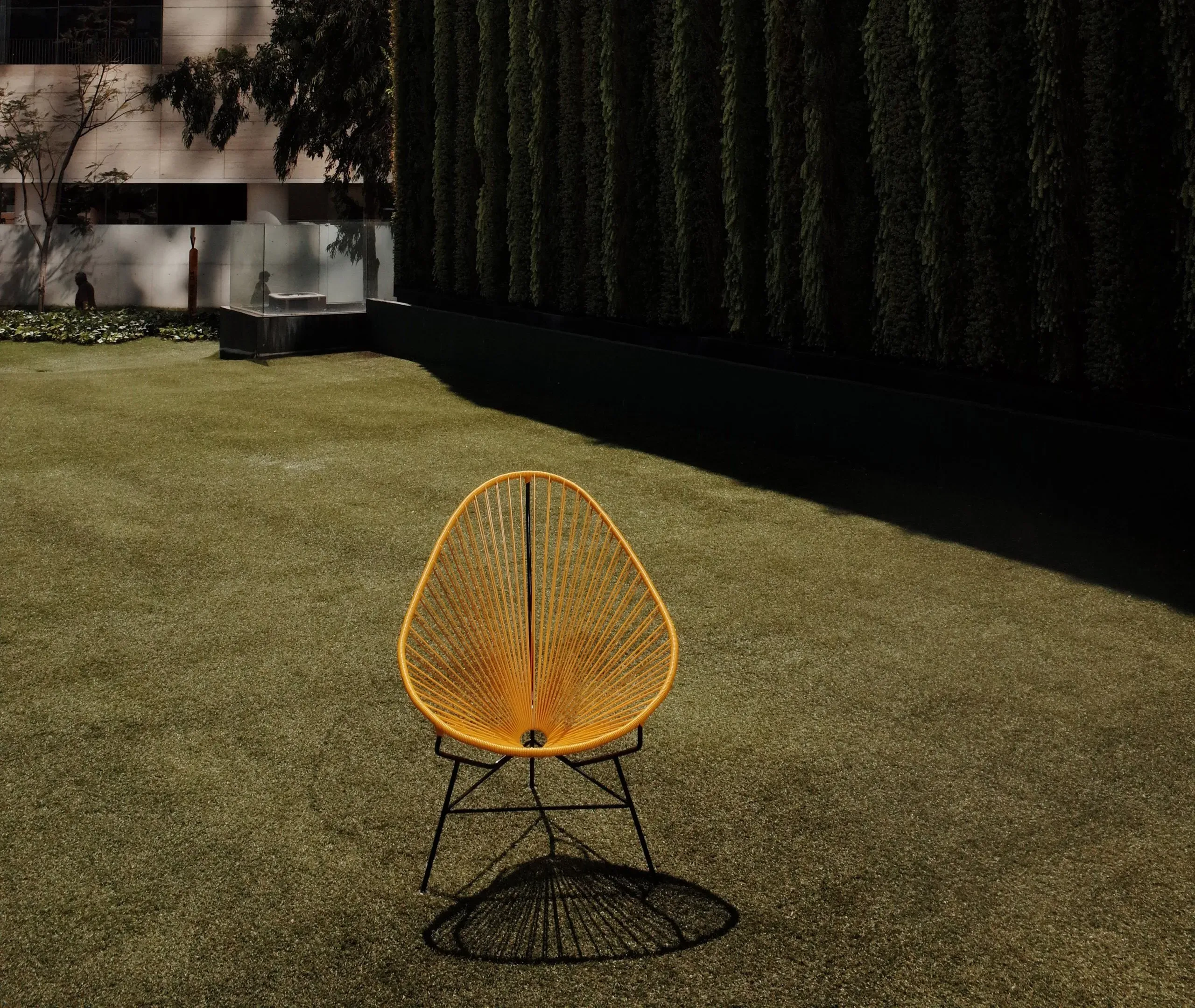 Classic Accent Chair - Yellow, Woven Cord