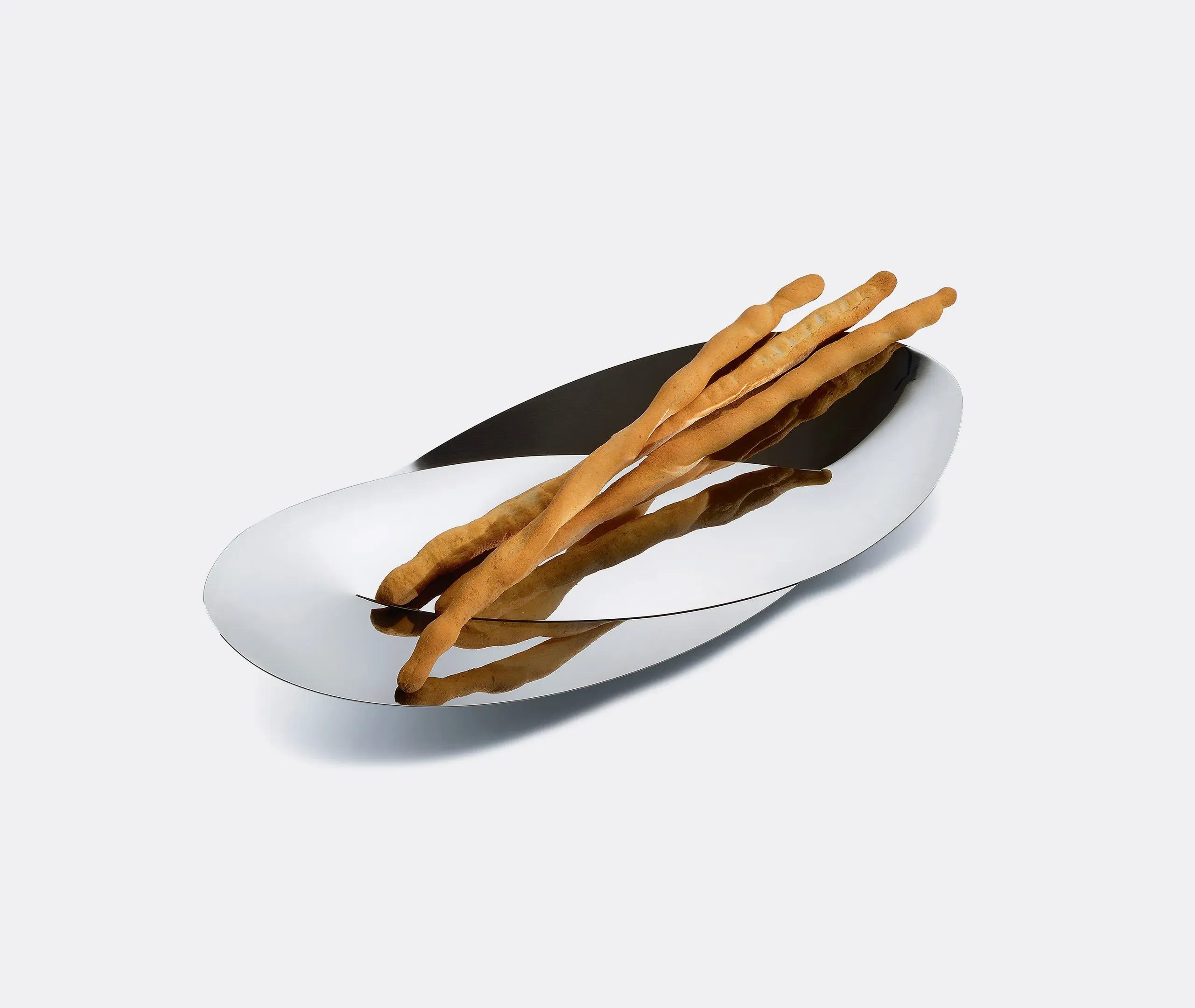 Bread Basket with Curved Design - Steel