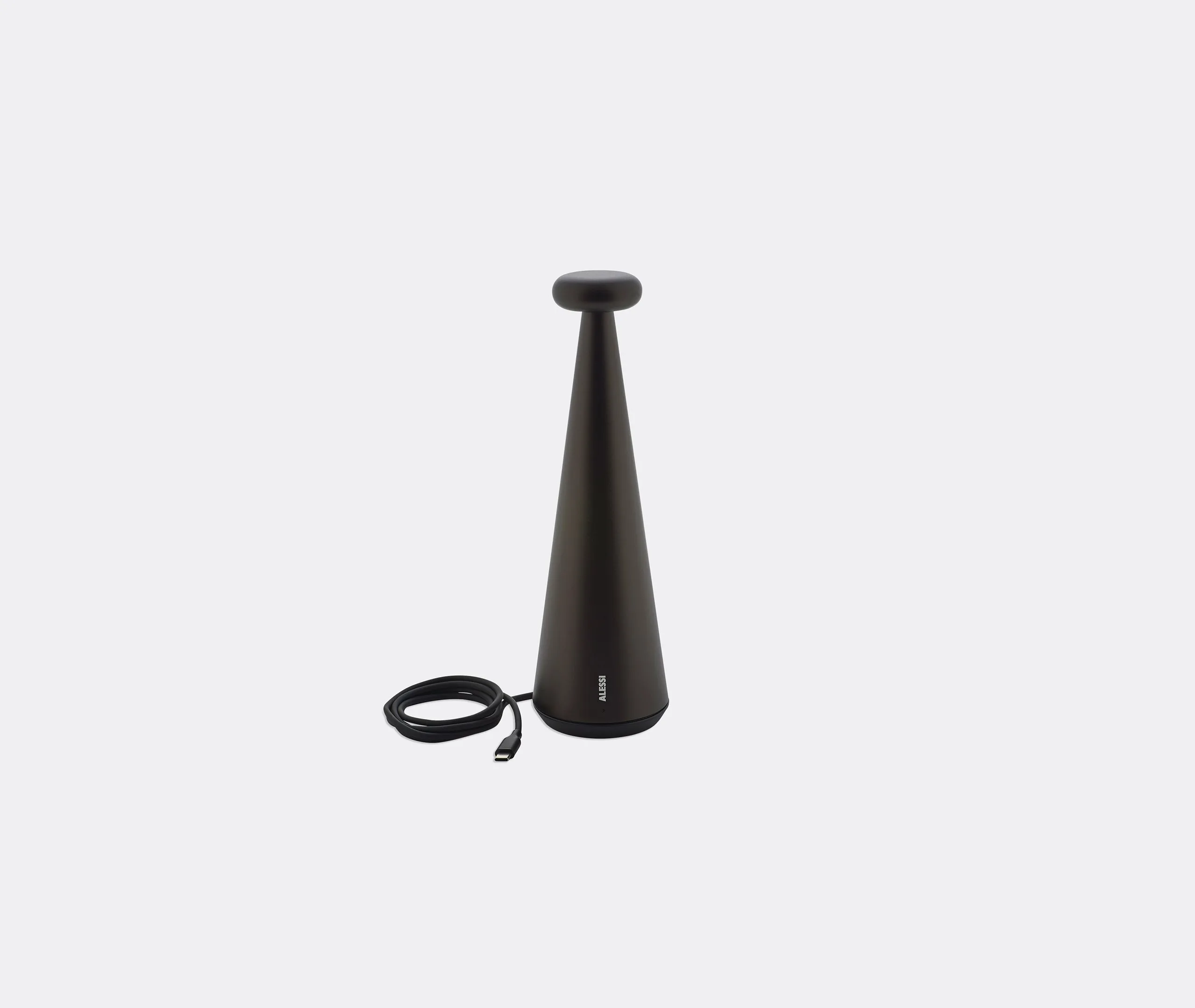 Conical Table Lamp with Touch Control - Brown