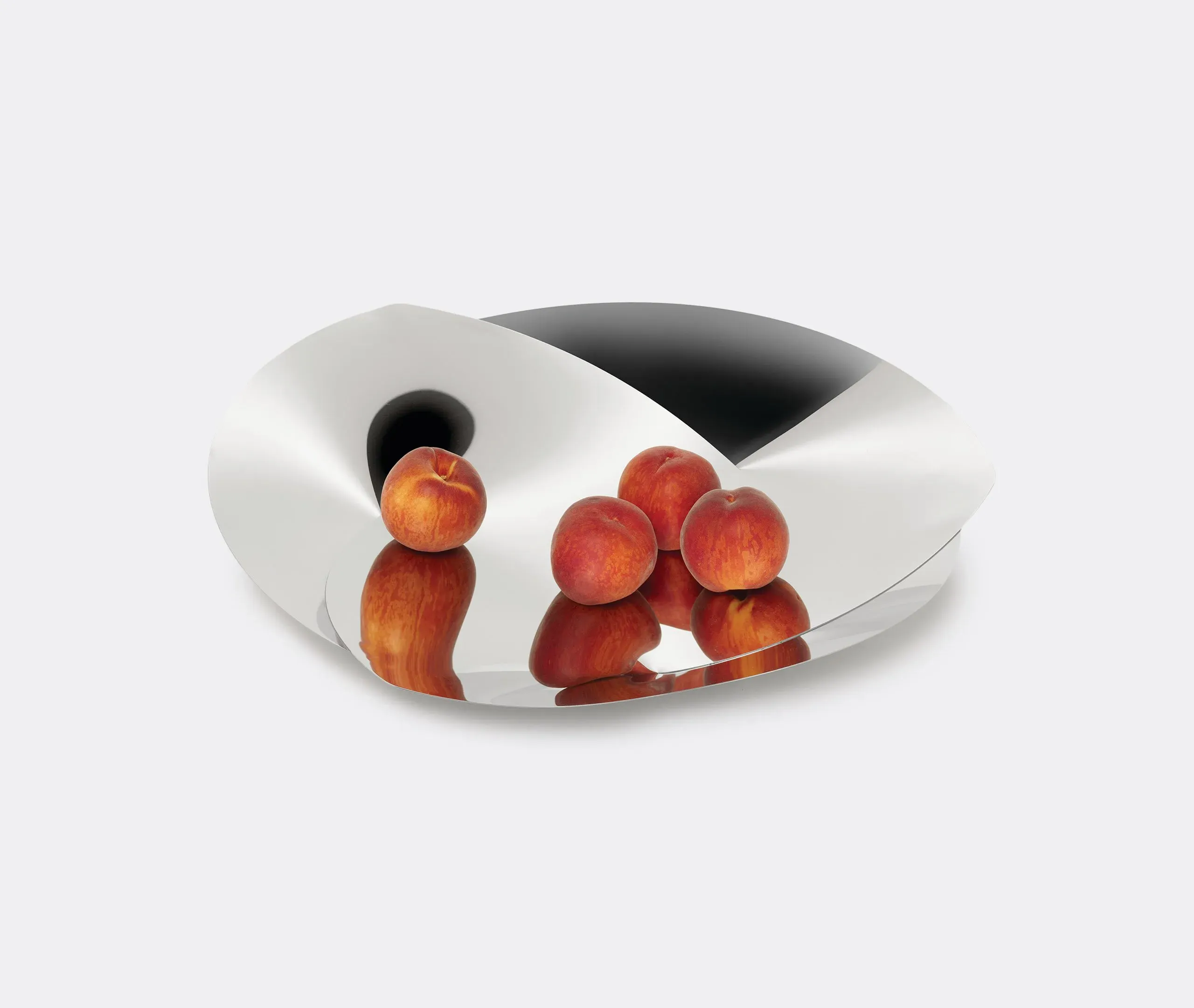 Curved Fruit Holder Bowl - Steel, Stainless Steel