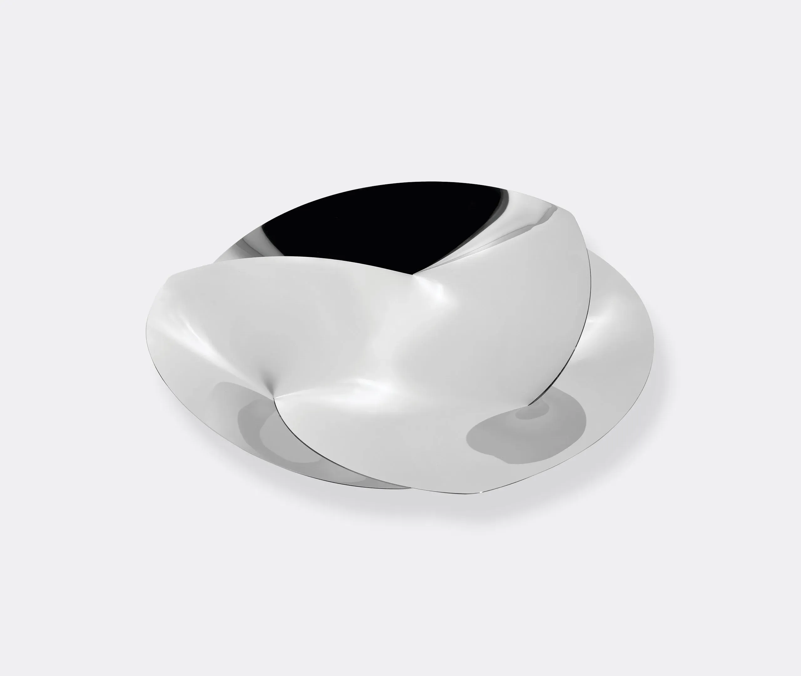 Curved Fruit Holder Bowl - Steel, Stainless Steel image