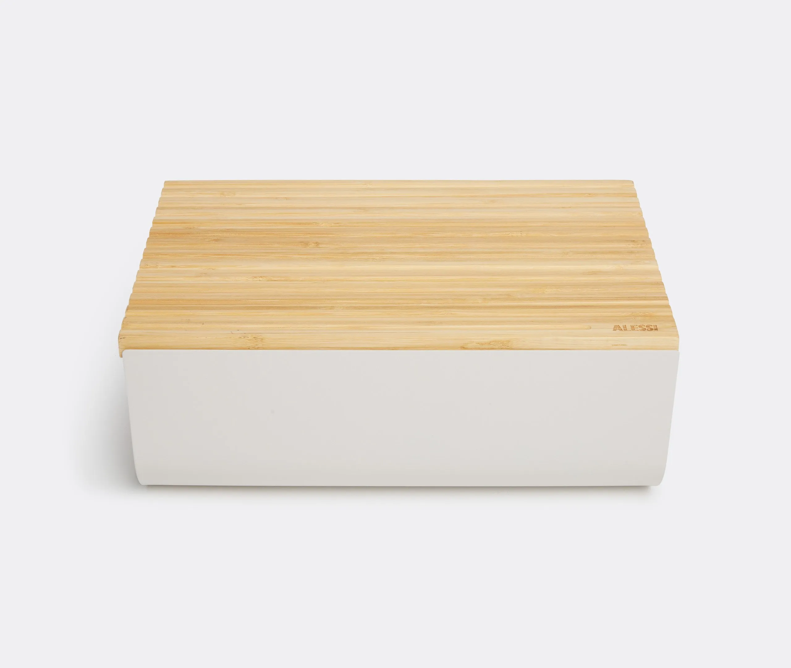 Mattina Bread Box with Cutting Lid - Warm Grey, Stainless Steel