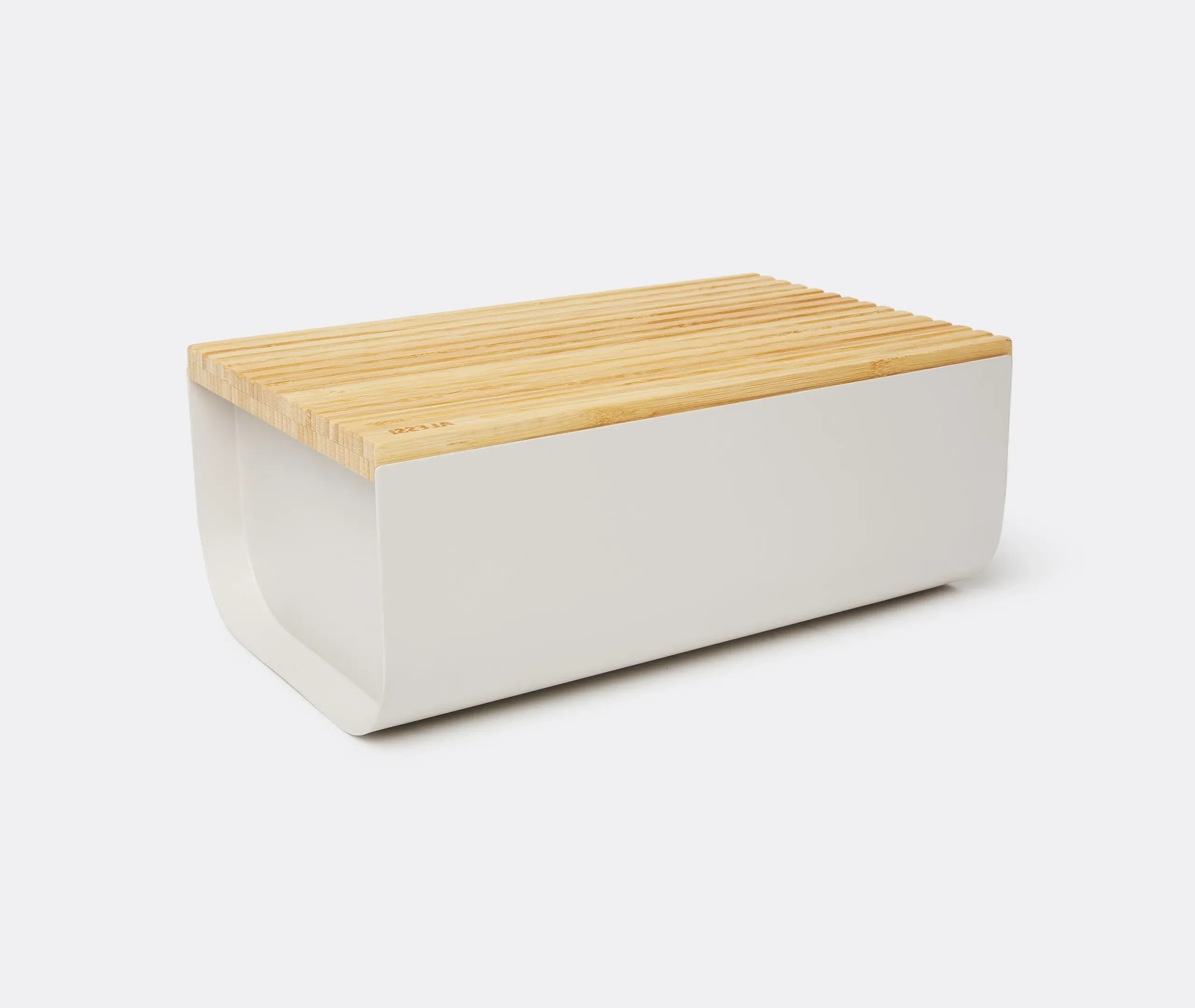 Mattina Bread Box with Cutting Lid - Warm Grey, Stainless Steel image