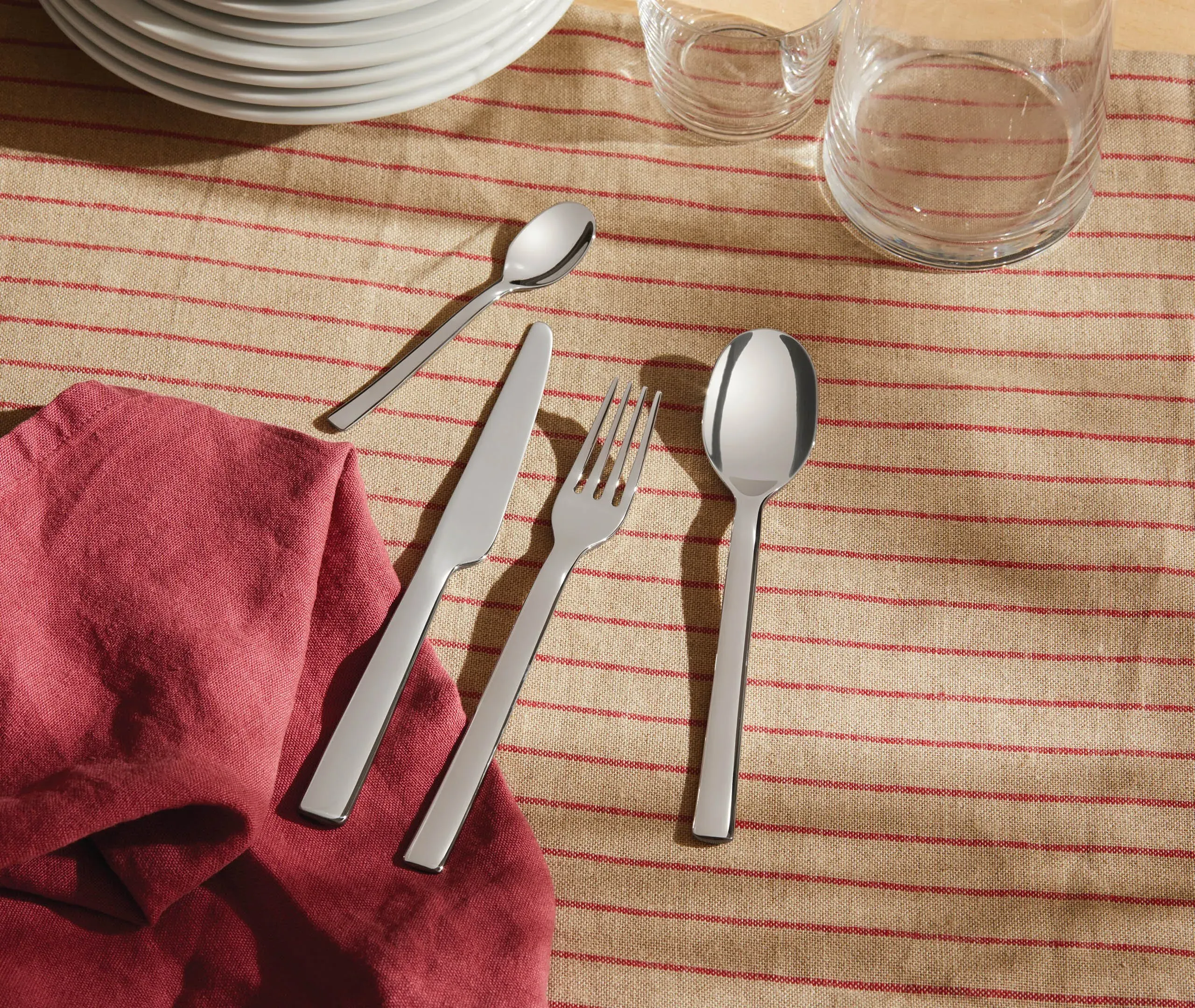 Ovale Cutlery Set of 24 - Silver, Stainless Steel