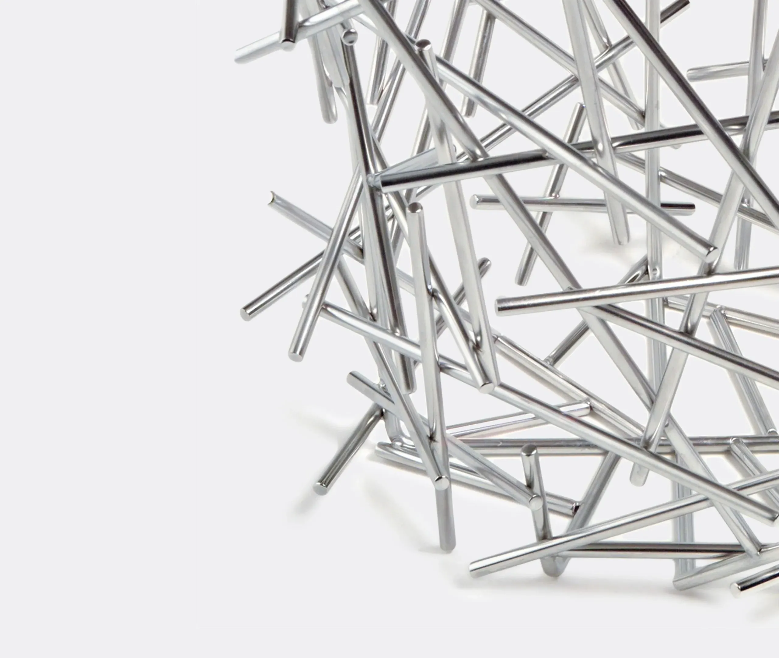 Sculptural Citrus Basket - Steel, Stainless Steel