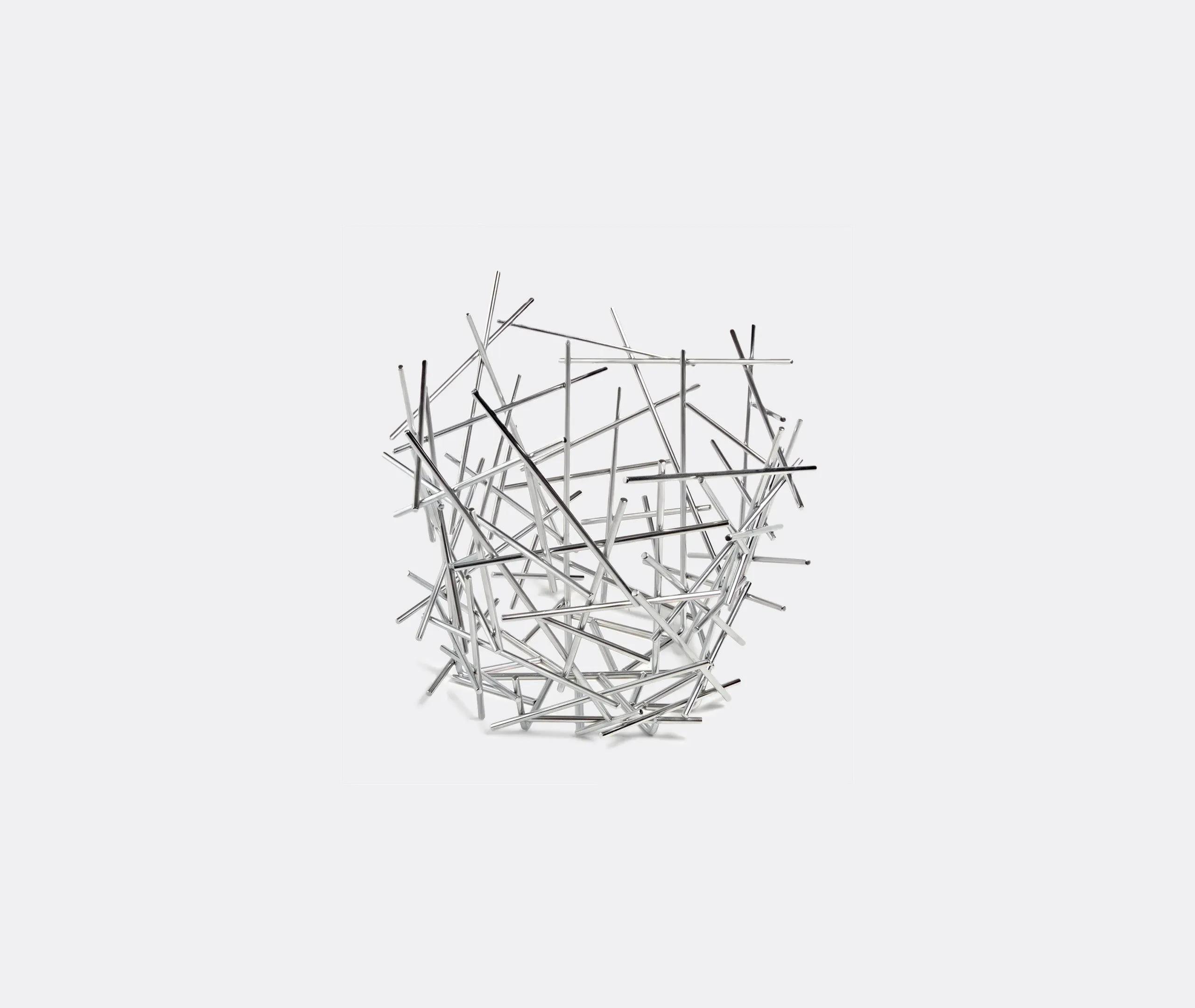 Sculptural Citrus Basket - Steel, Stainless Steel