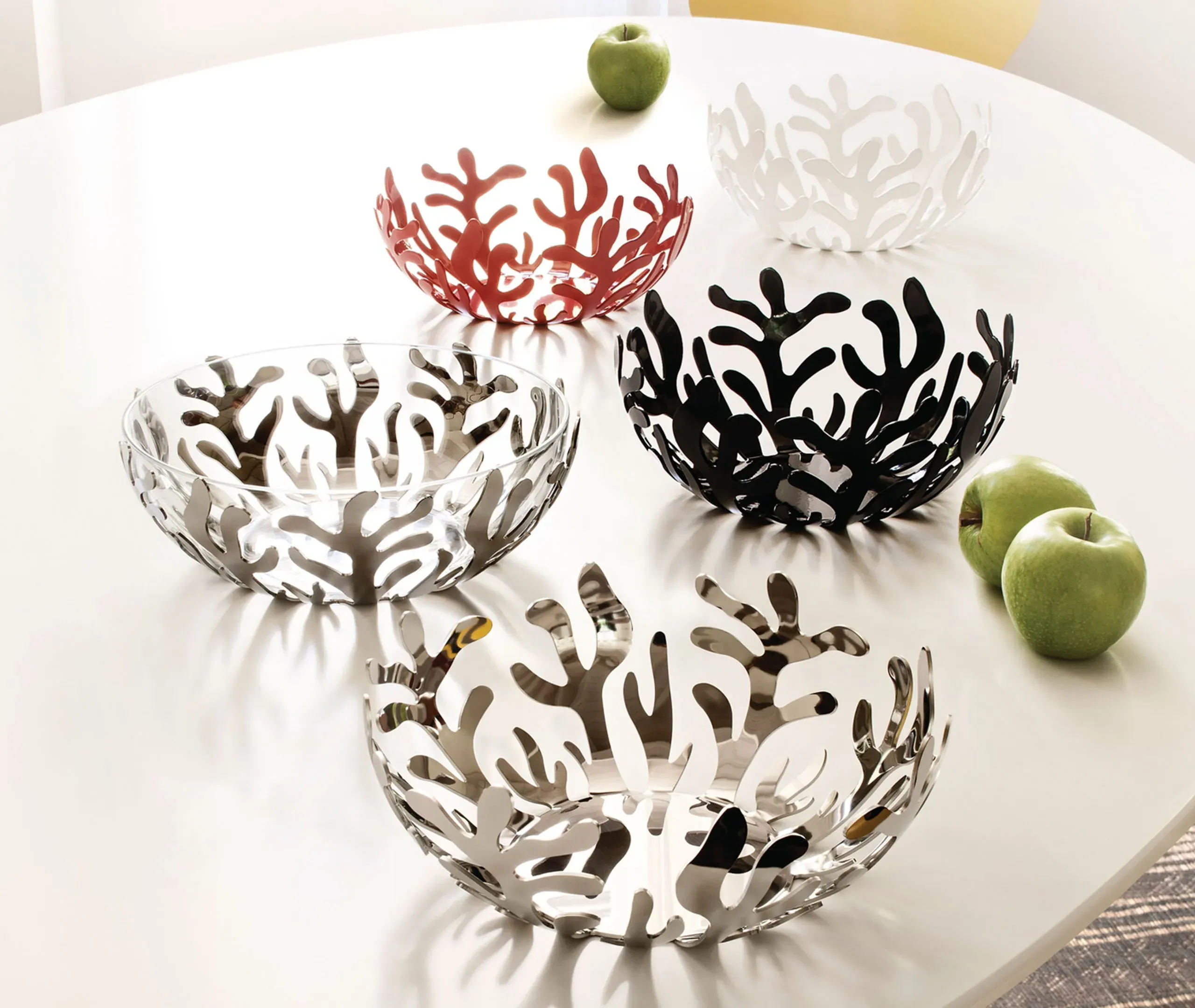Small Fruit Holder with Ocean Design - Steel