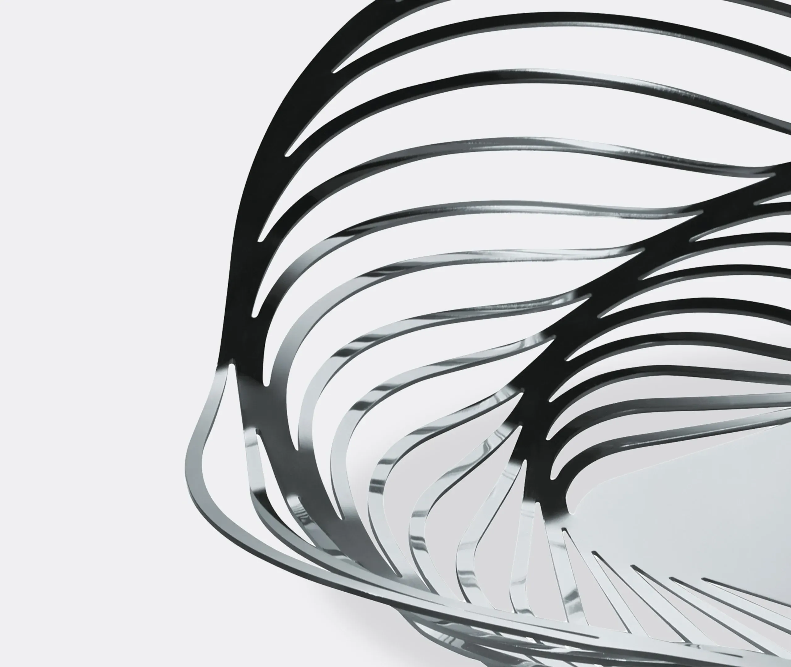 Spiral Centrepiece Bowl - Silver, Steel