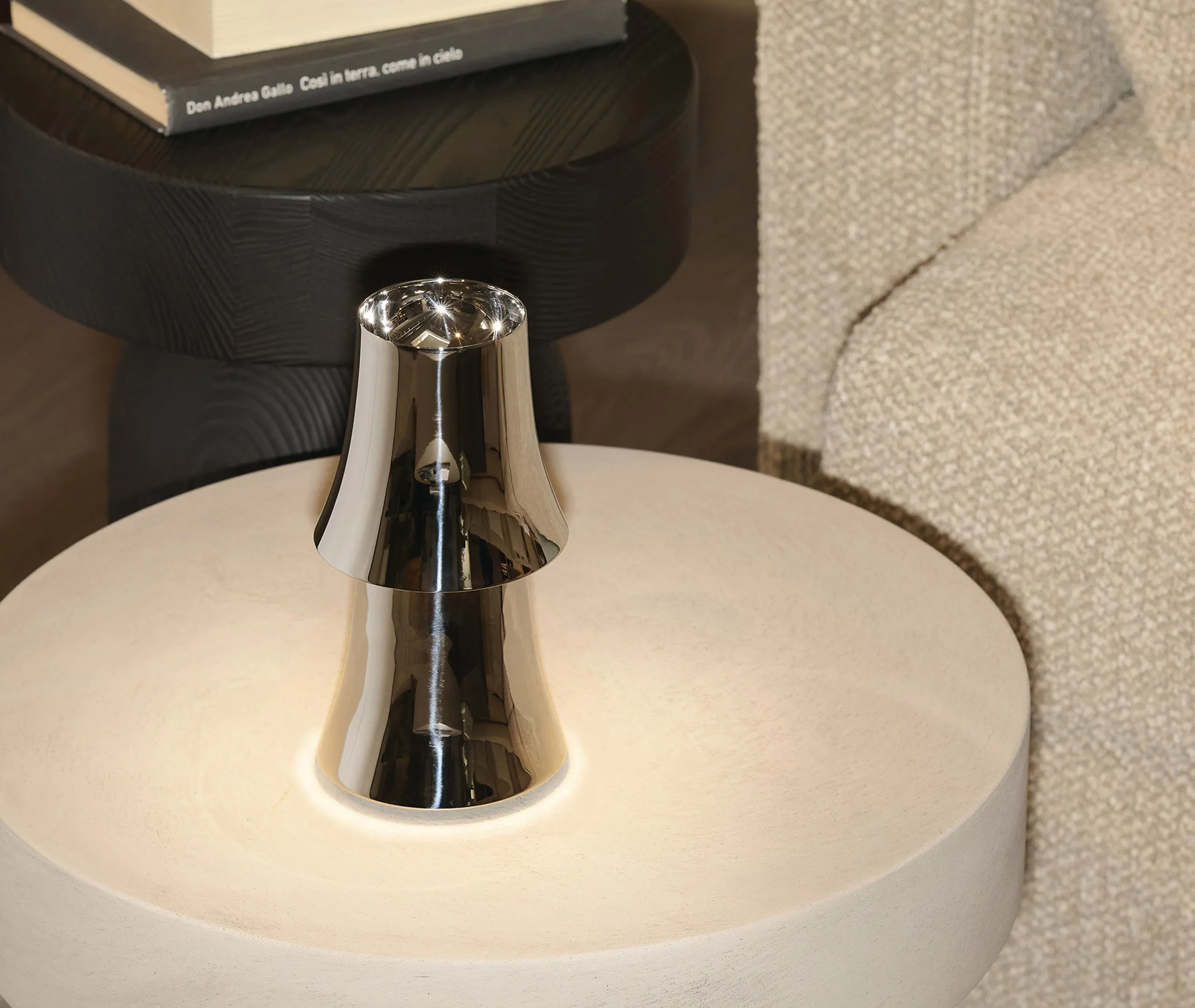 Table Lamp with Rotating Control - Steel