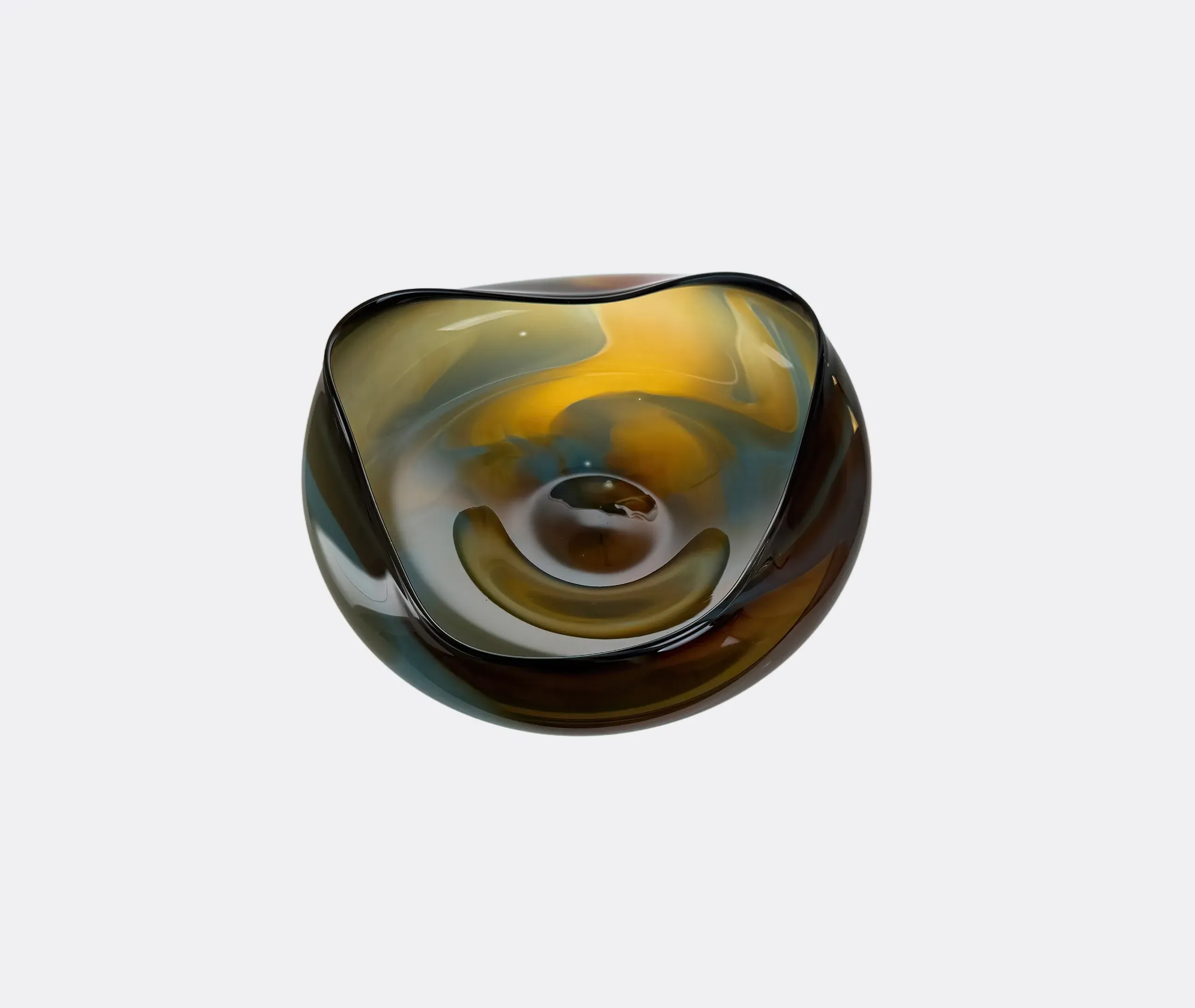 Gravity Bowl - Green, Mouth-Blown Glass