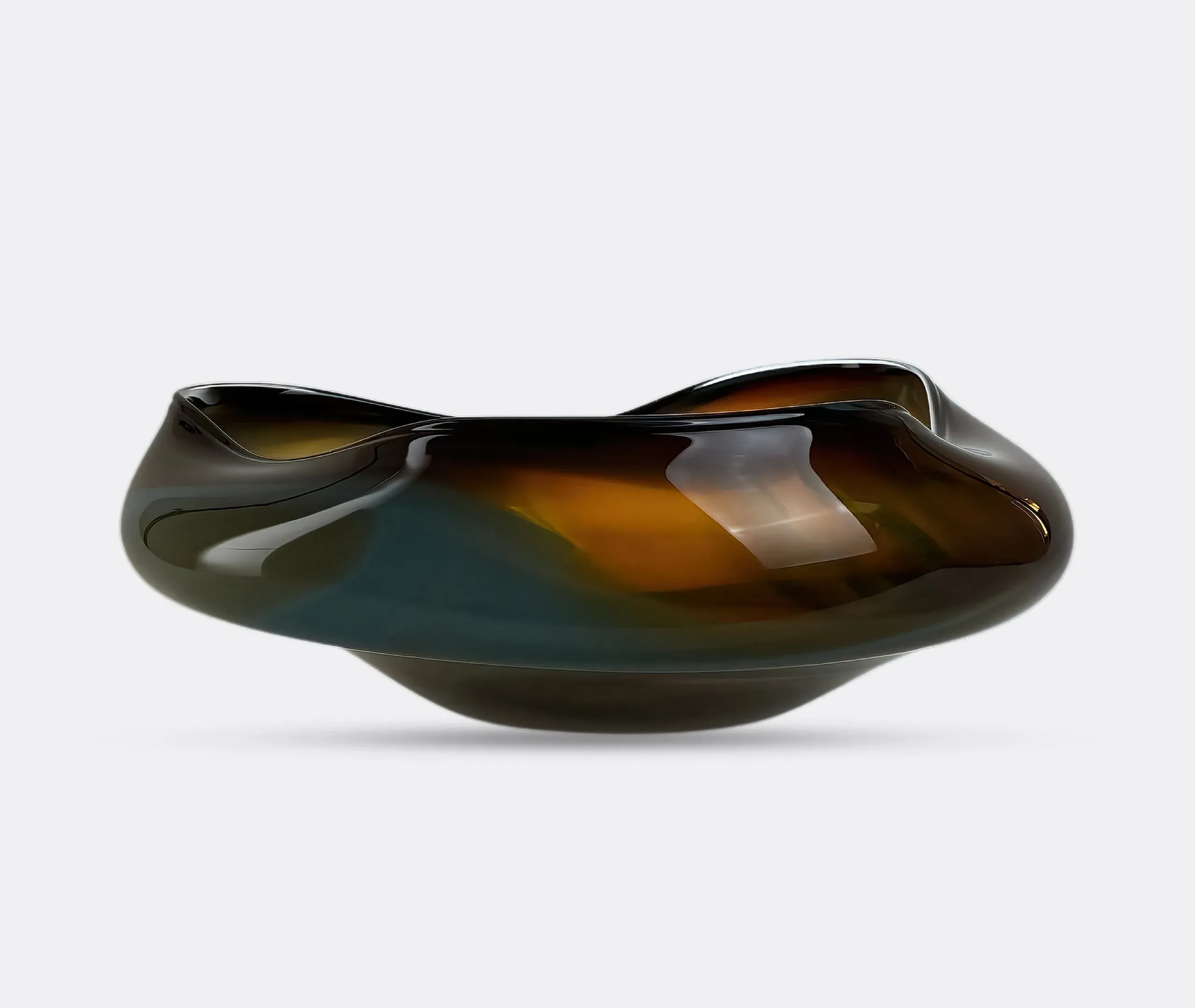Gravity Bowl - Green, Mouth-Blown Glass