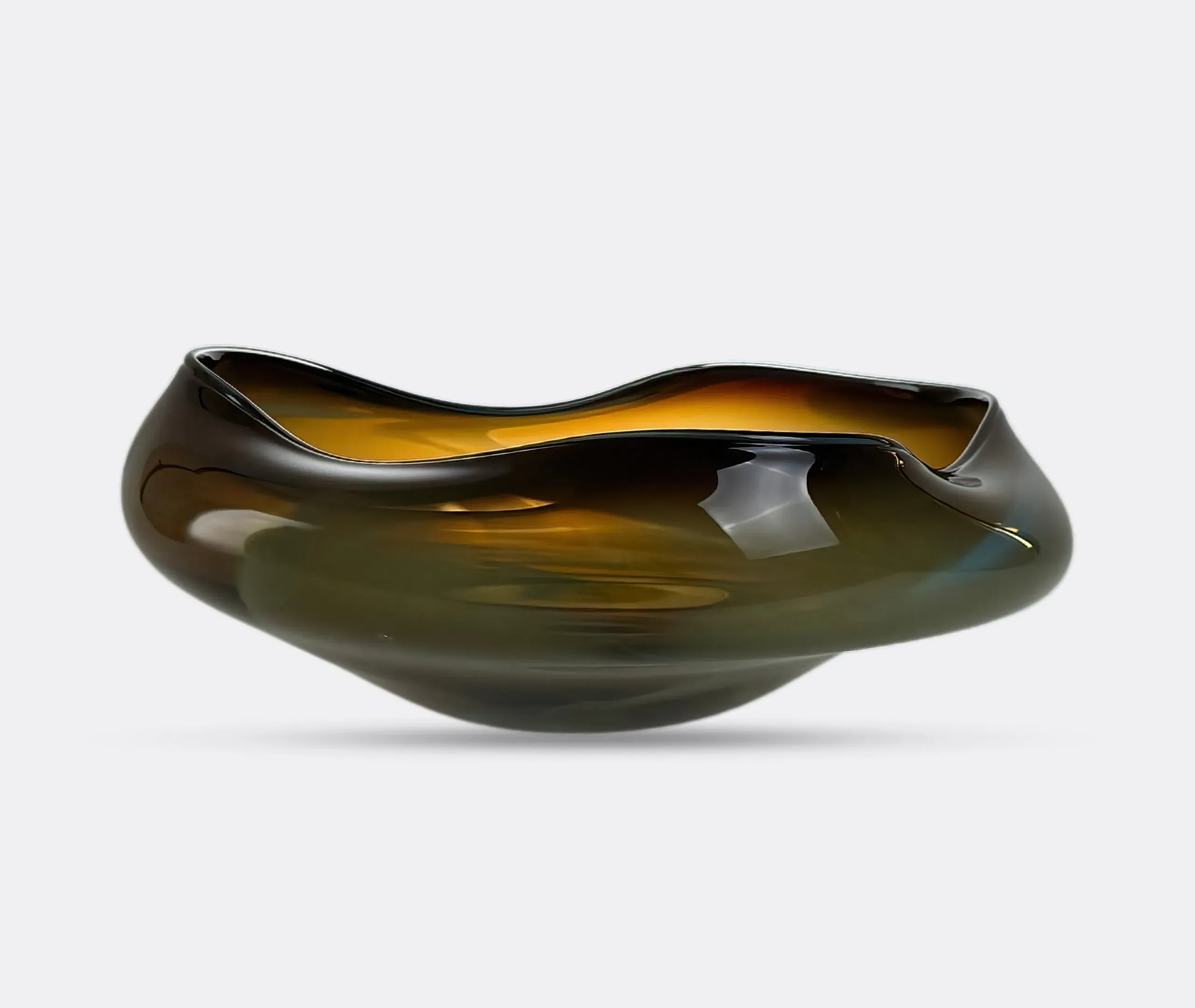 Gravity Bowl - Green, Mouth-Blown Glass