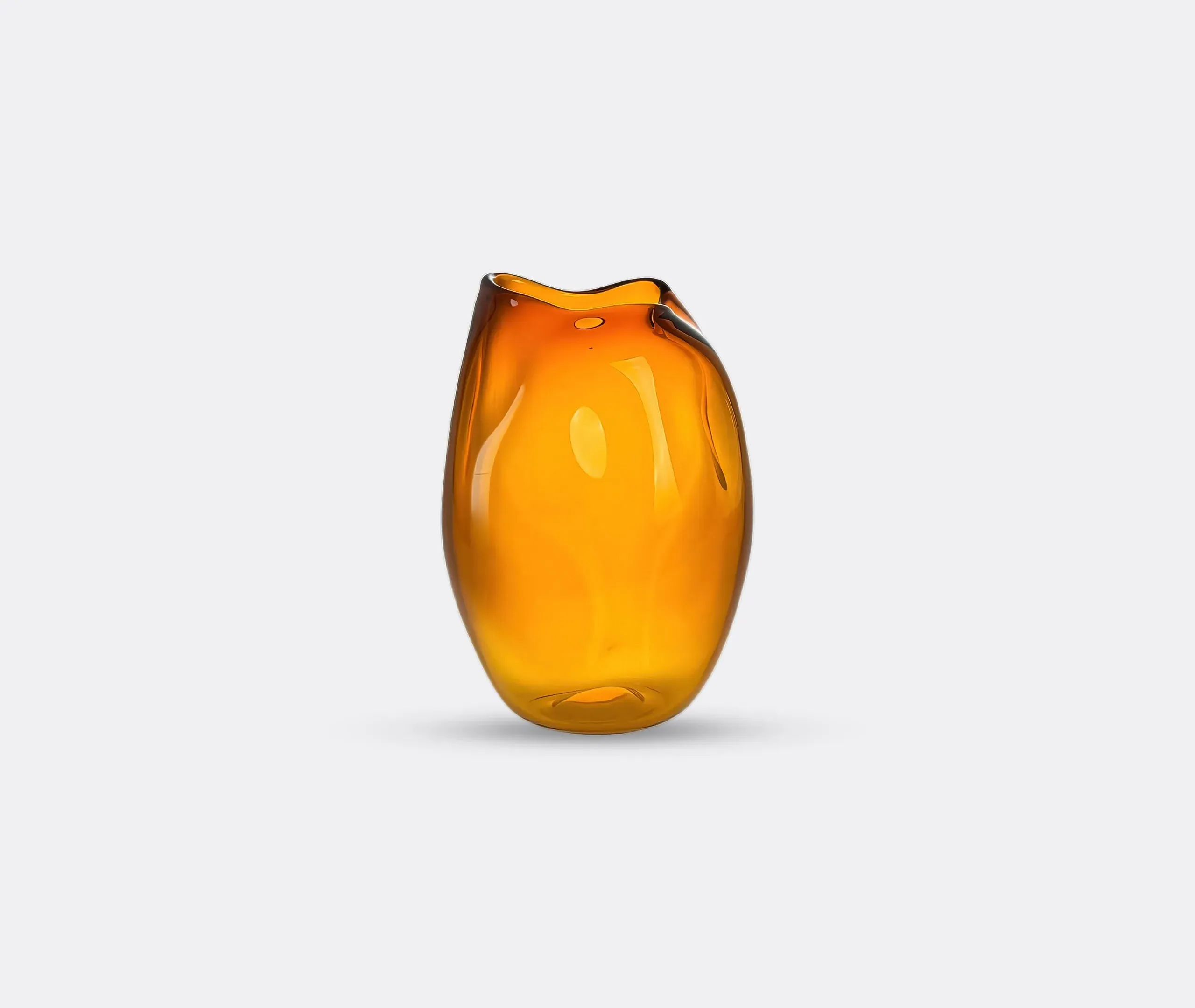 Meteorite Vase - Amber, Mouth-Blown Glass image