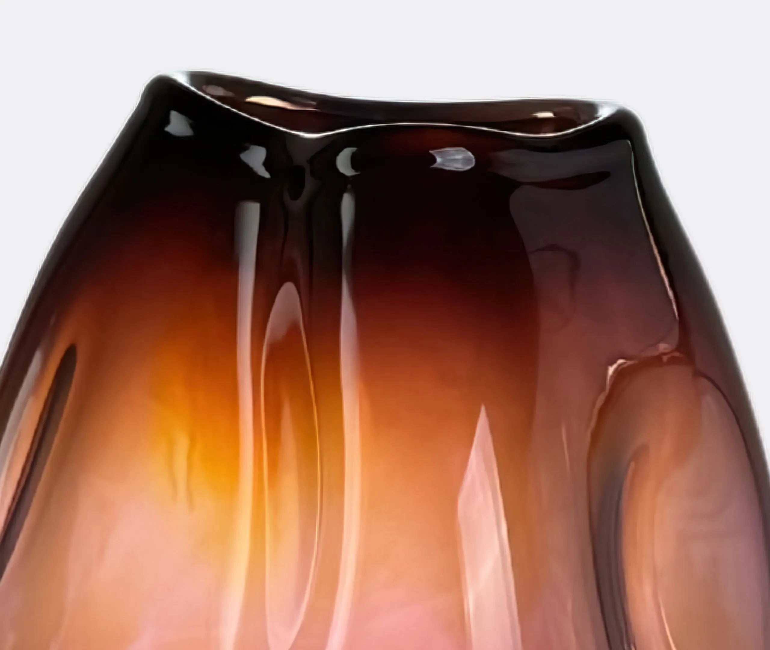 Meteorite Vase - Aubergine, Glass