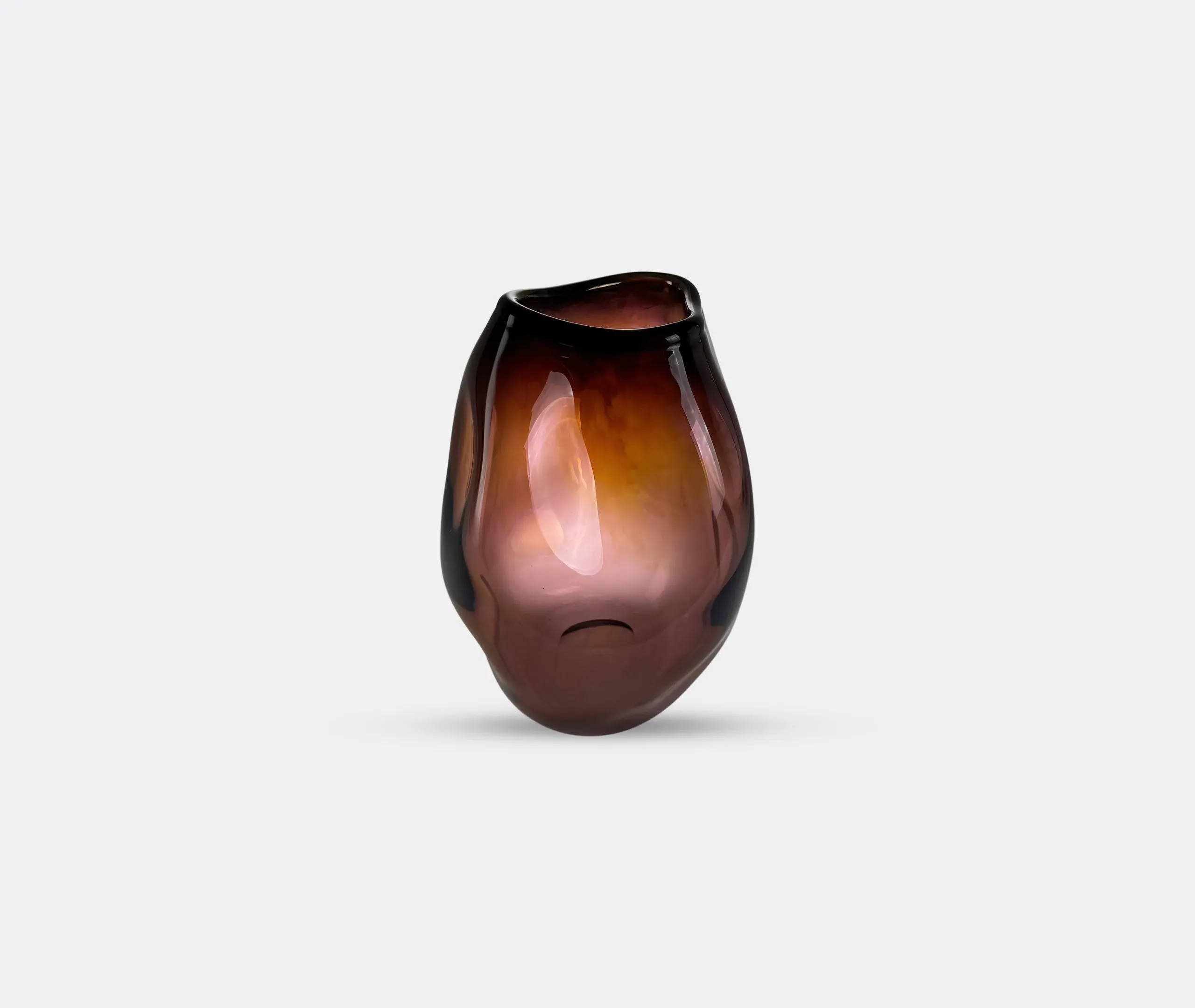 Meteorite Vase - Aubergine, Glass