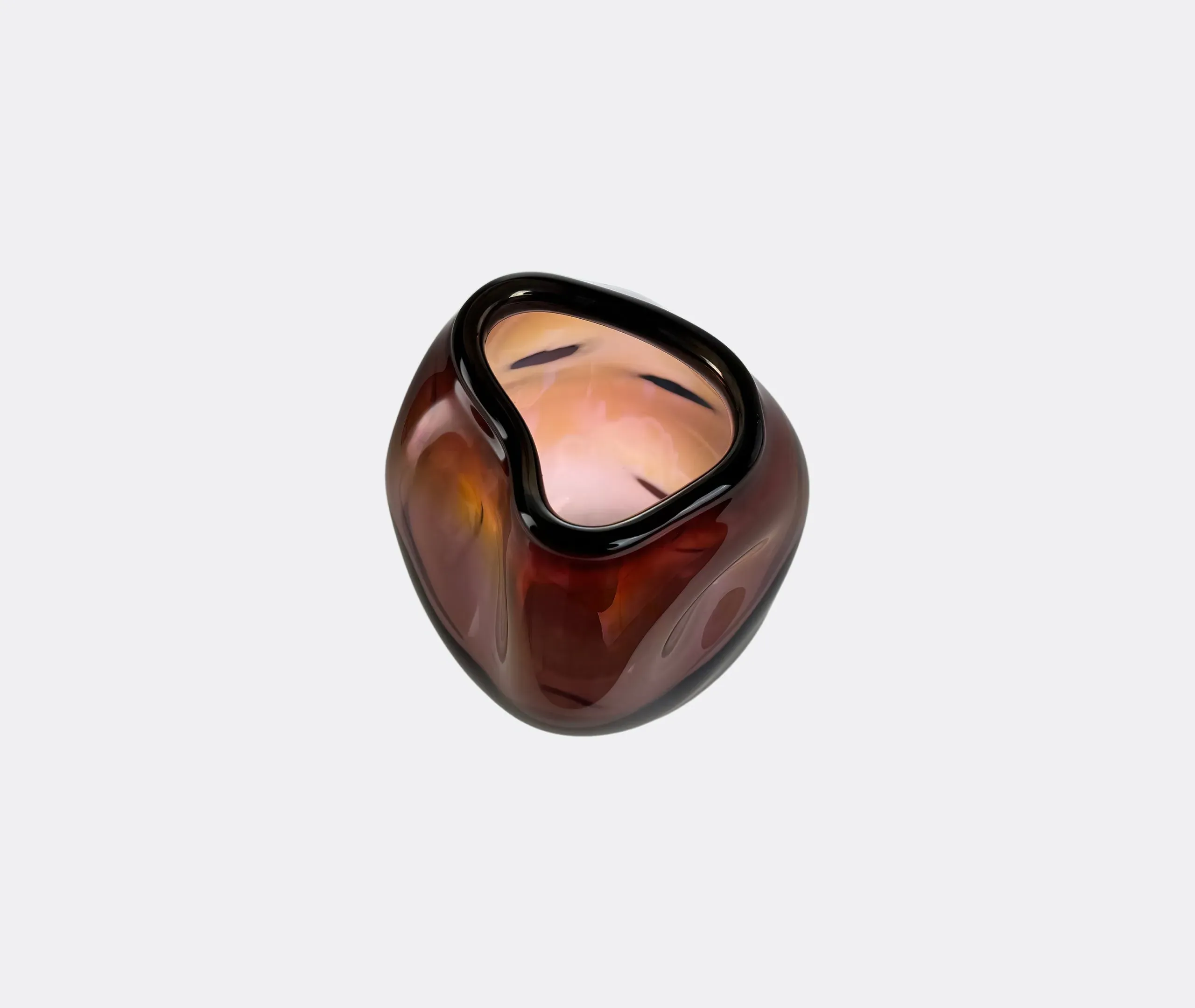 Meteorite Vase - Aubergine, Glass
