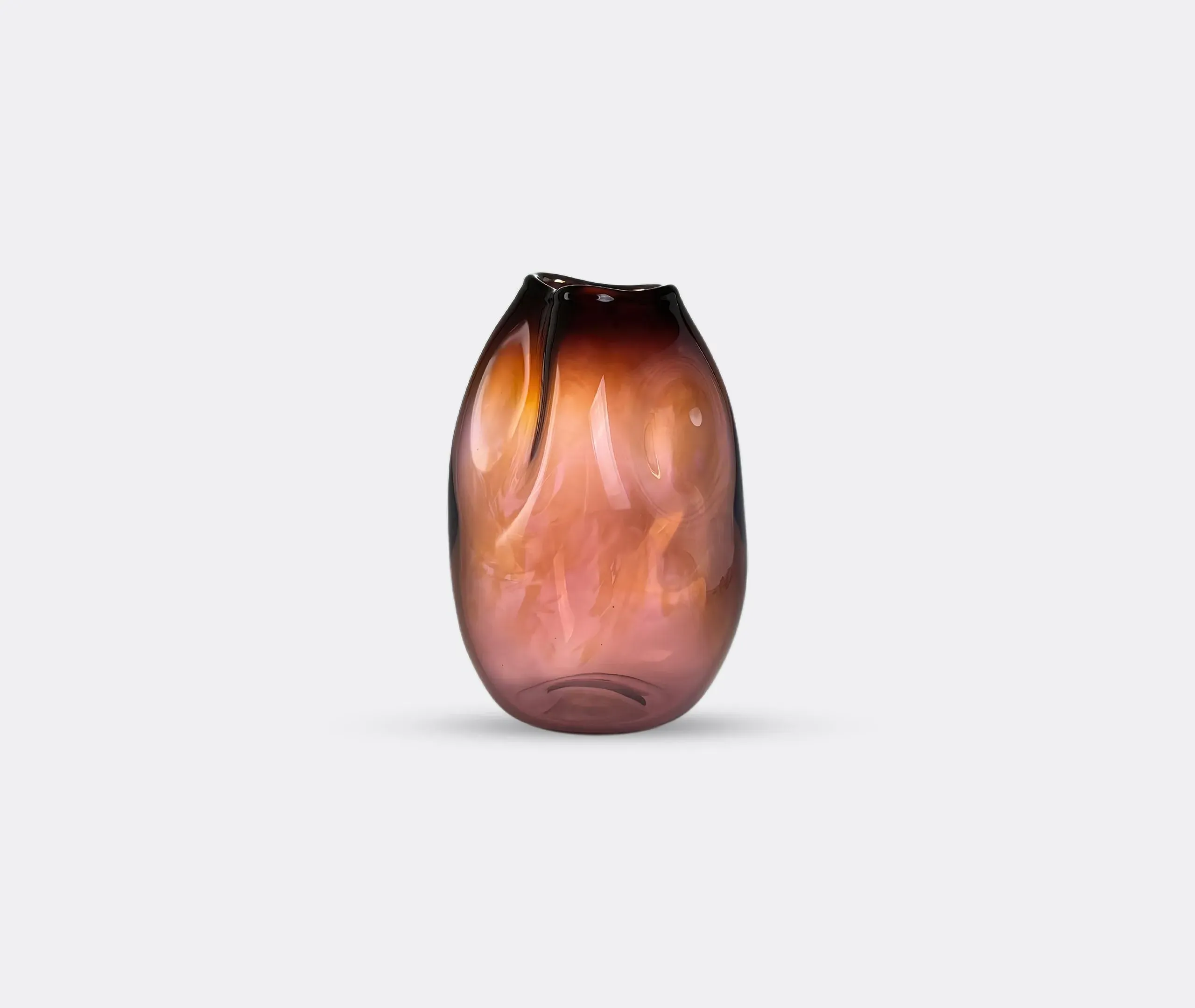 Meteorite Vase - Aubergine, Glass