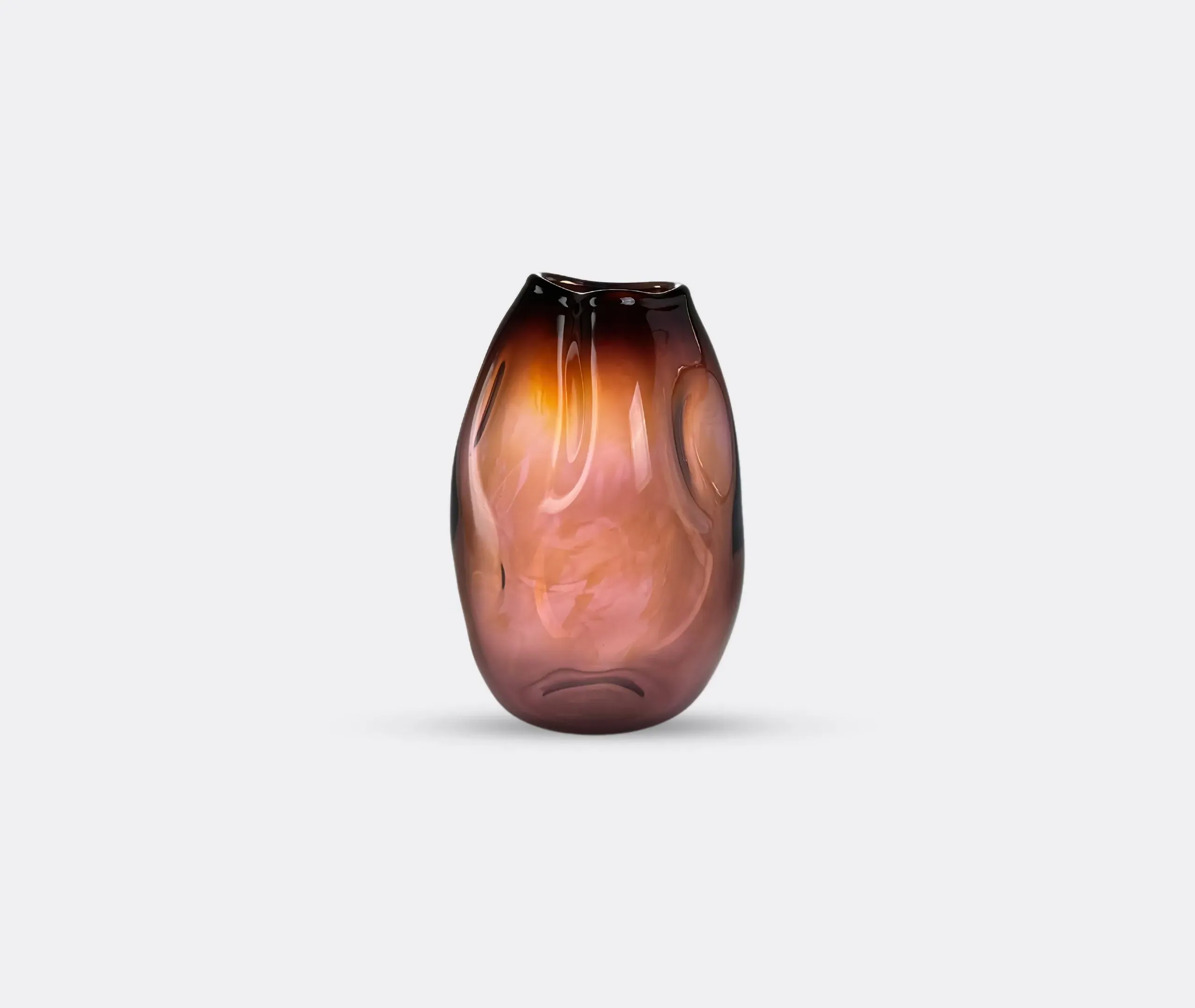 Meteorite Vase - Aubergine, Glass image