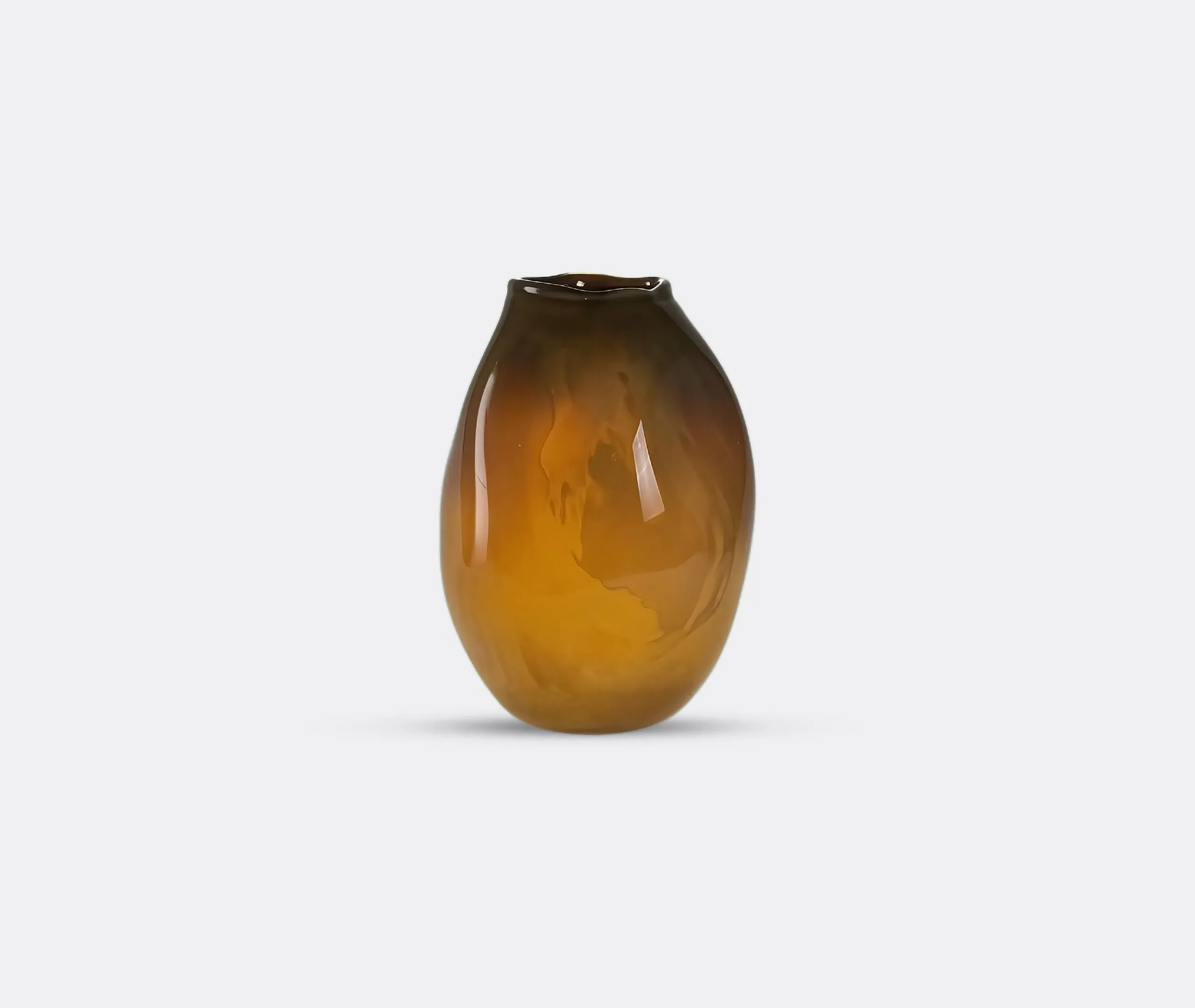 Meteorite Vase Camouflage Canyon - Brown, Glass
