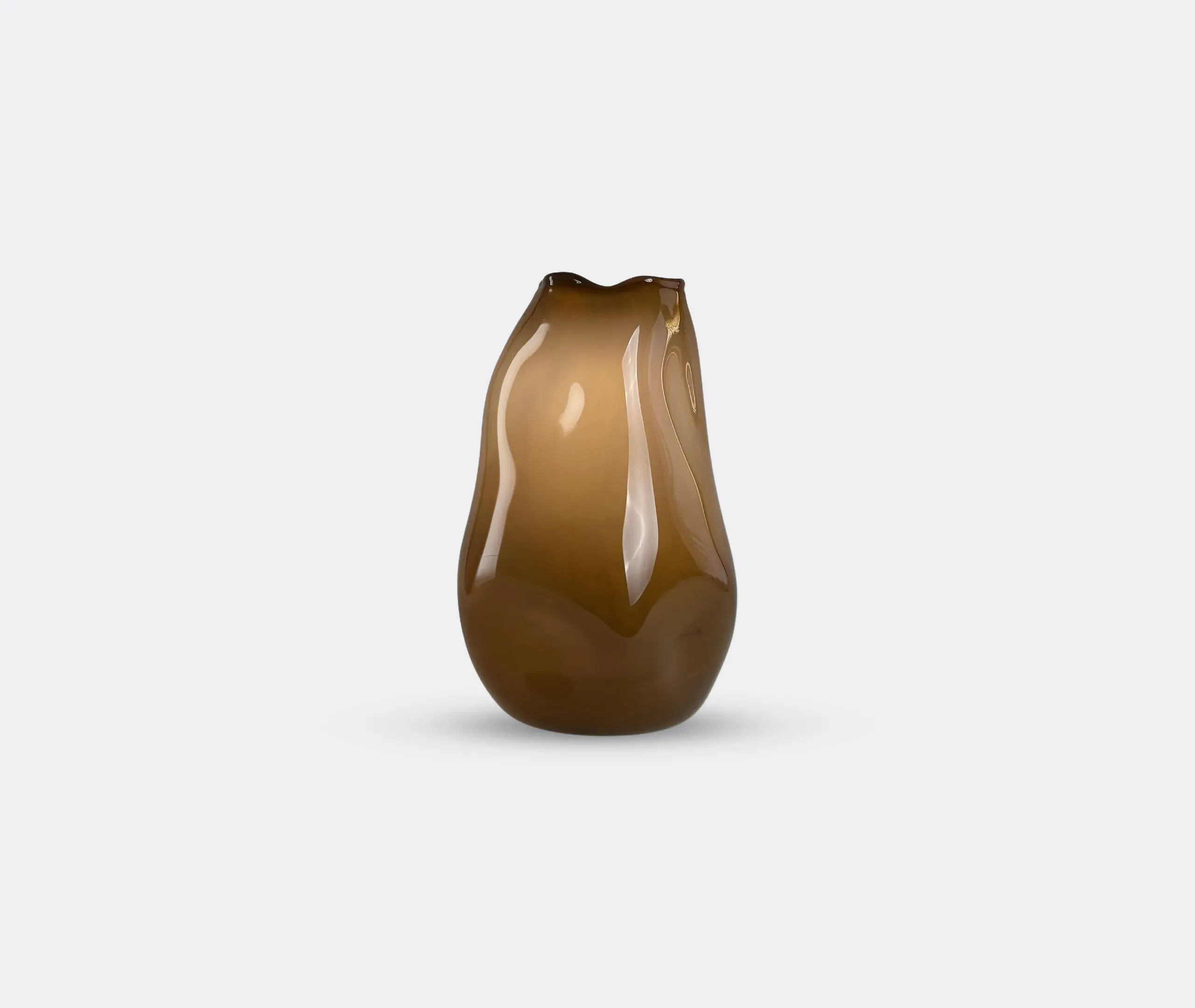 Meteorite Vase Canyon - Brown, Glass
