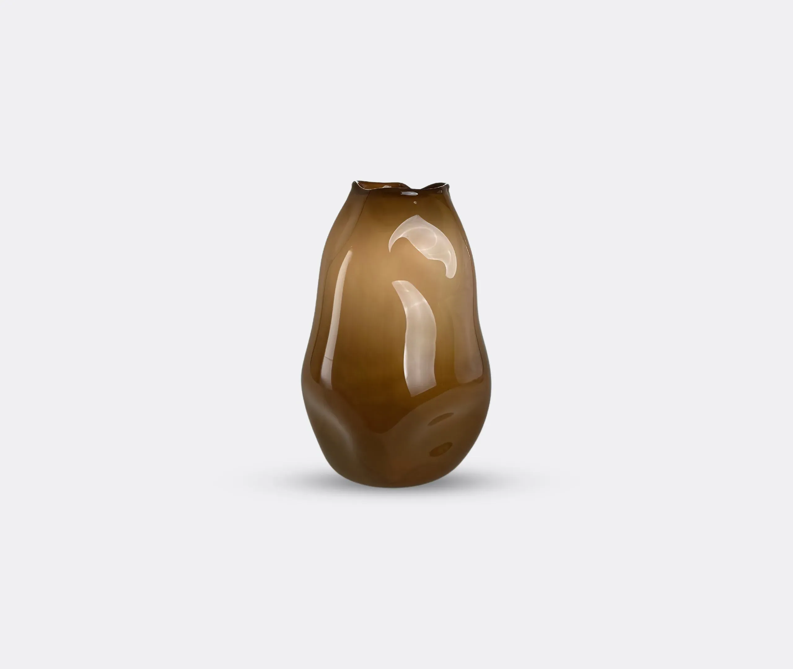 Meteorite Vase Canyon - Brown, Glass