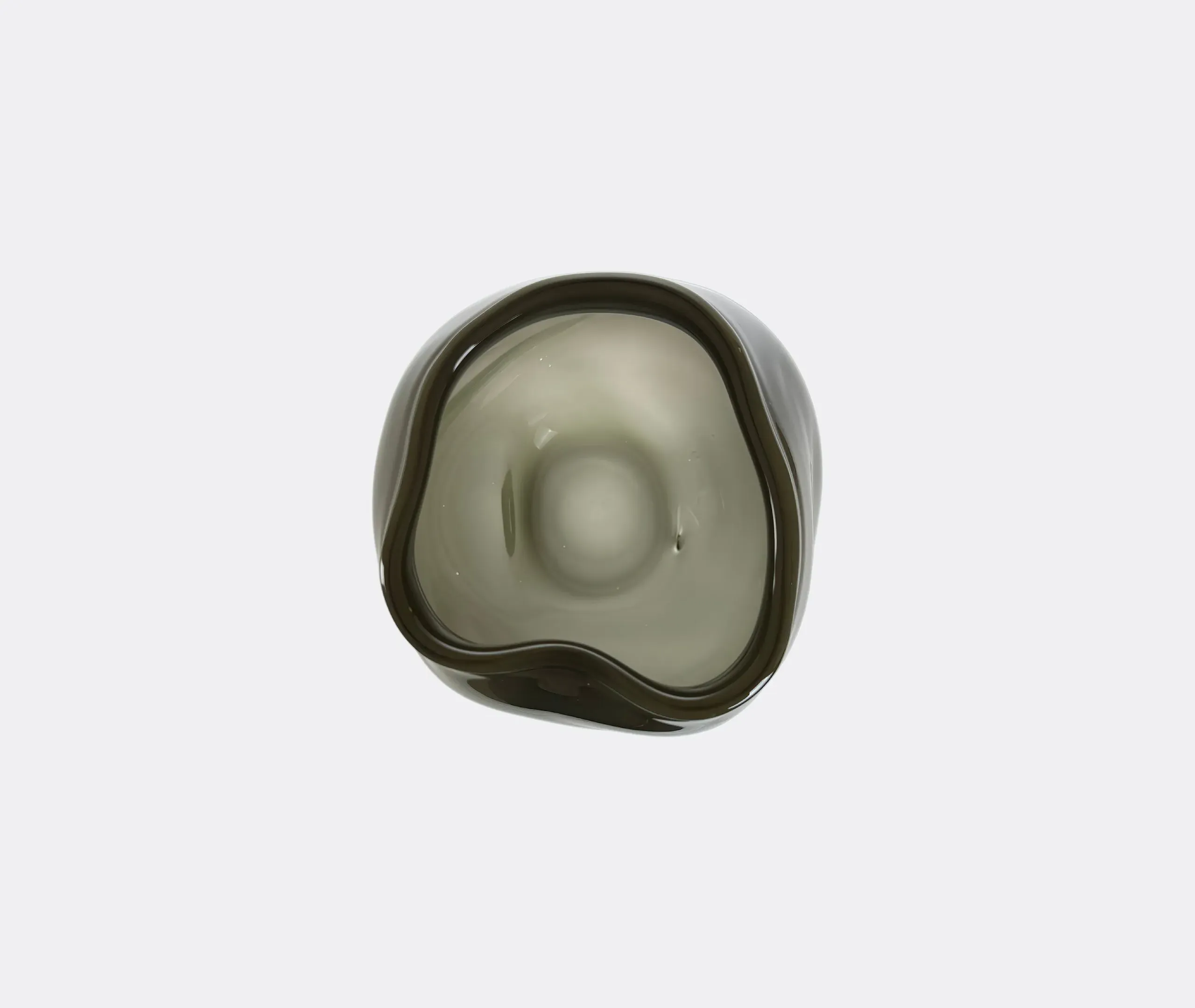 Meteorite Vase - Dark Olive, Glass