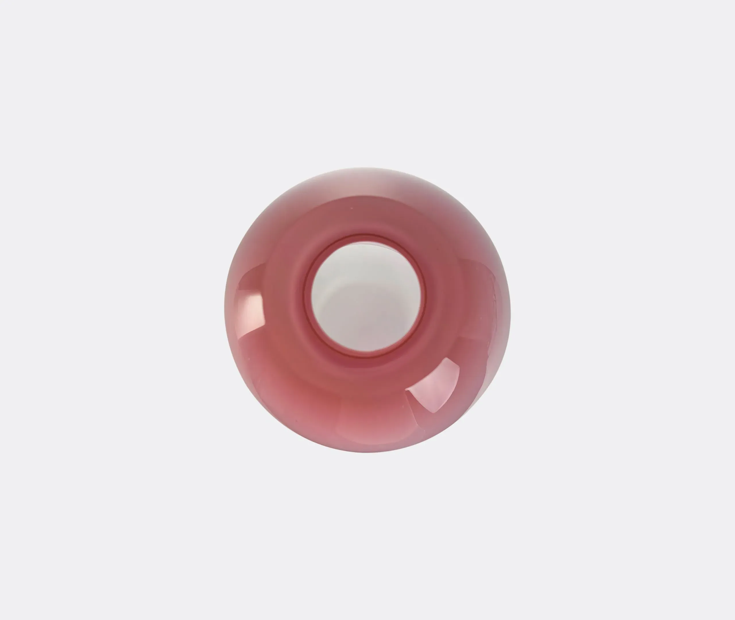 Spin Vase Mouth-Blown - Pink Rose, Glass