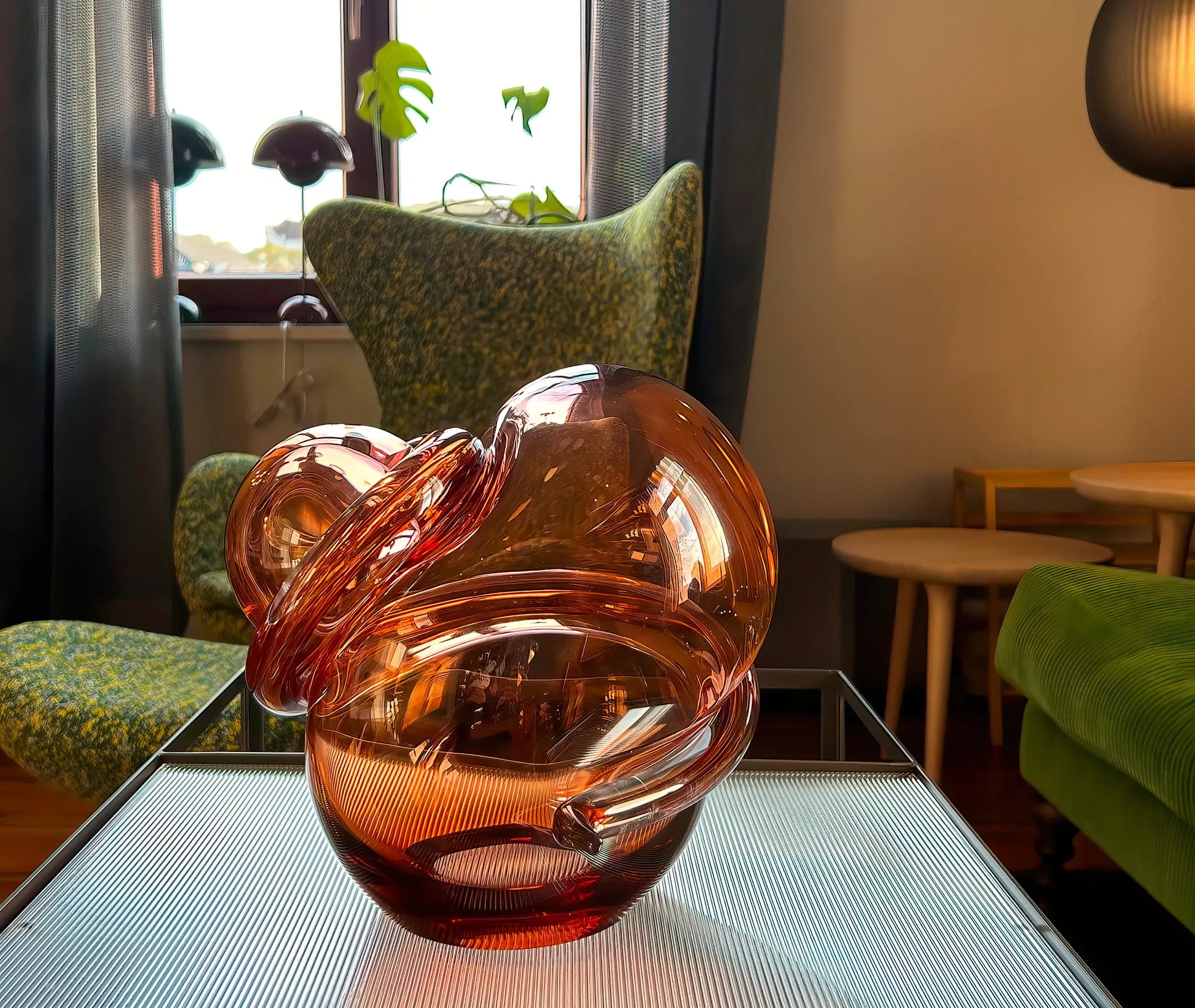 Tension Vase - Orange, Mouth-Blown Glass
