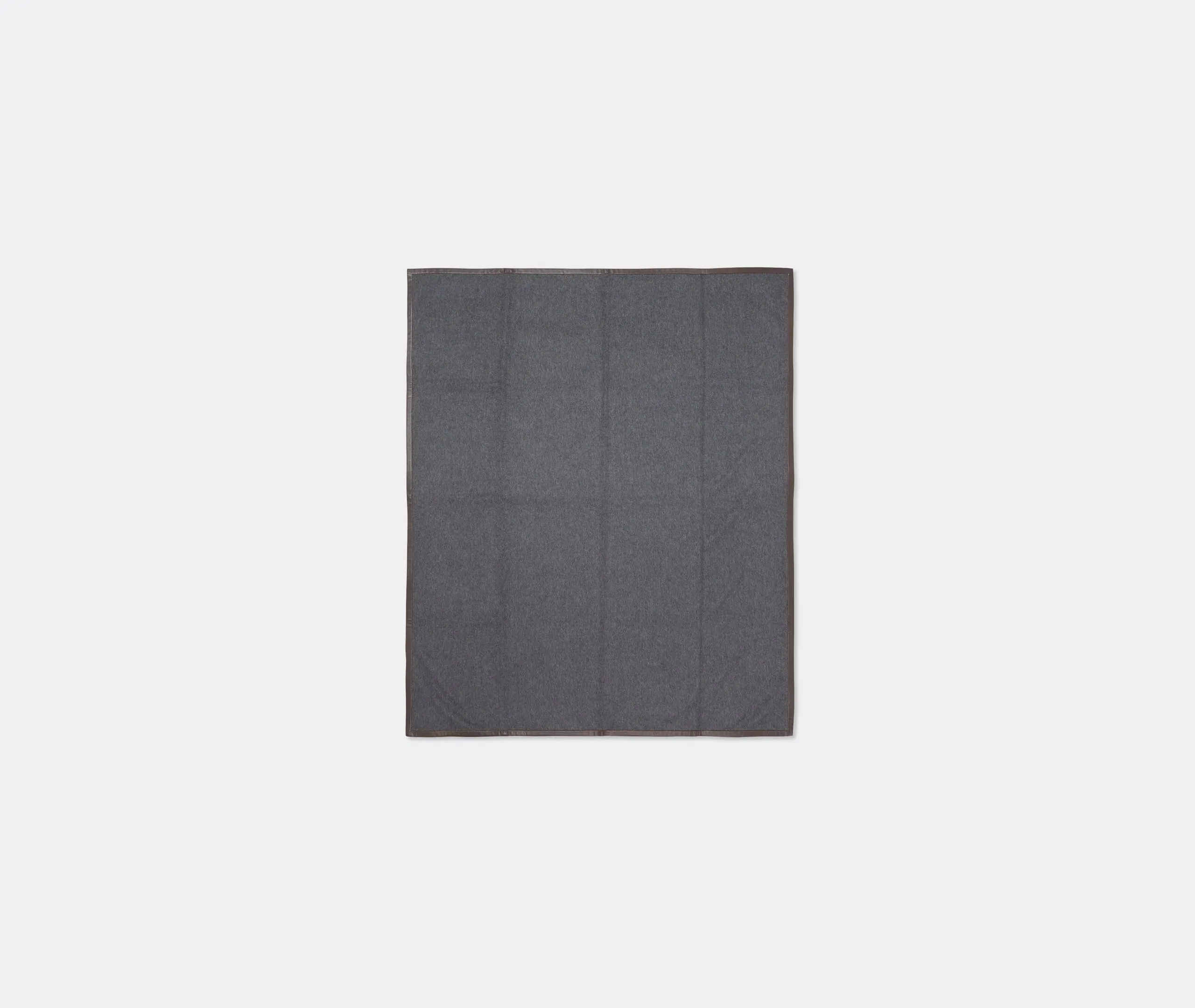 Salon Throw Blanket with Nappa Edging - Grey
