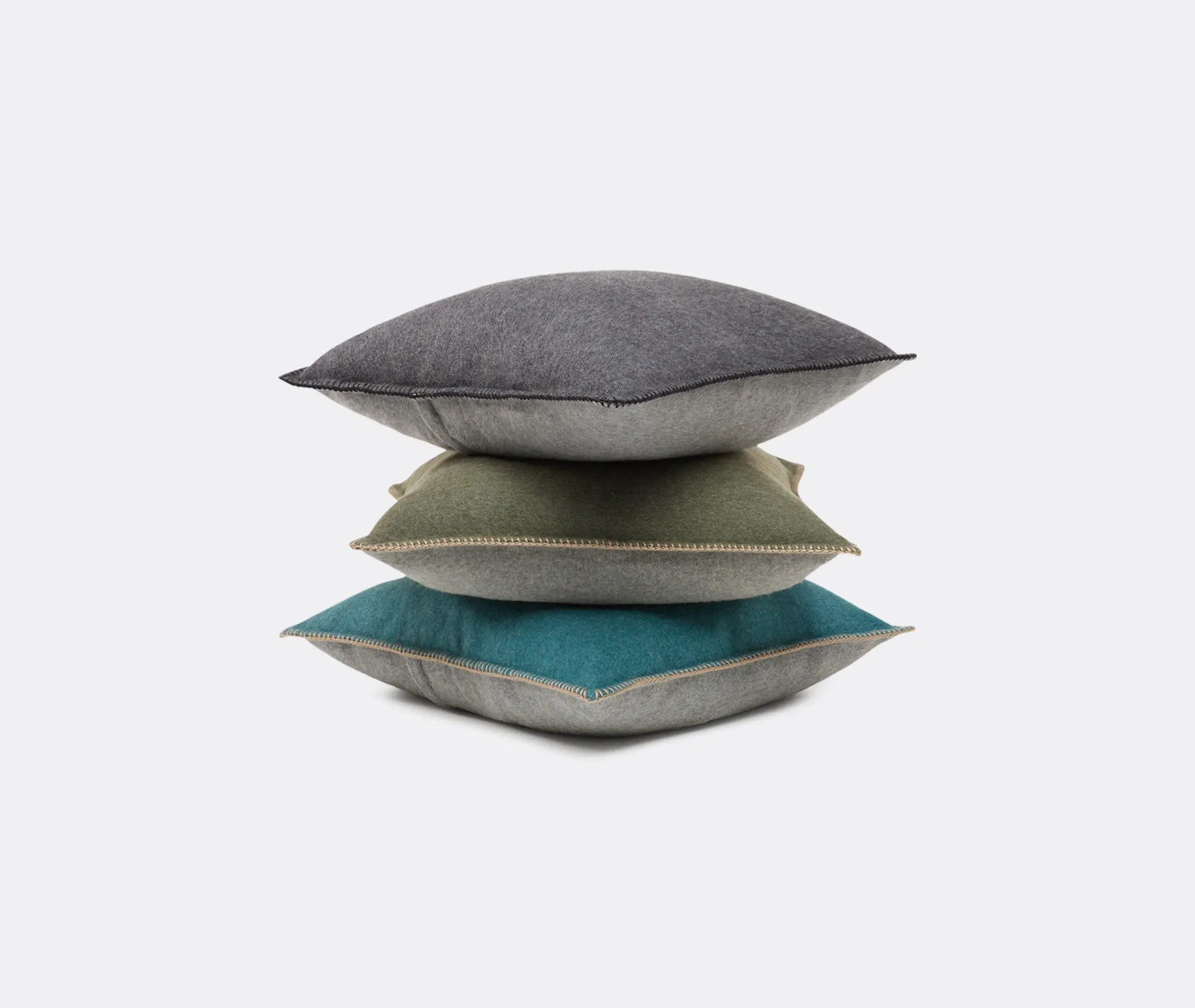 Square Cushion with Padding - Grey, Cashmere