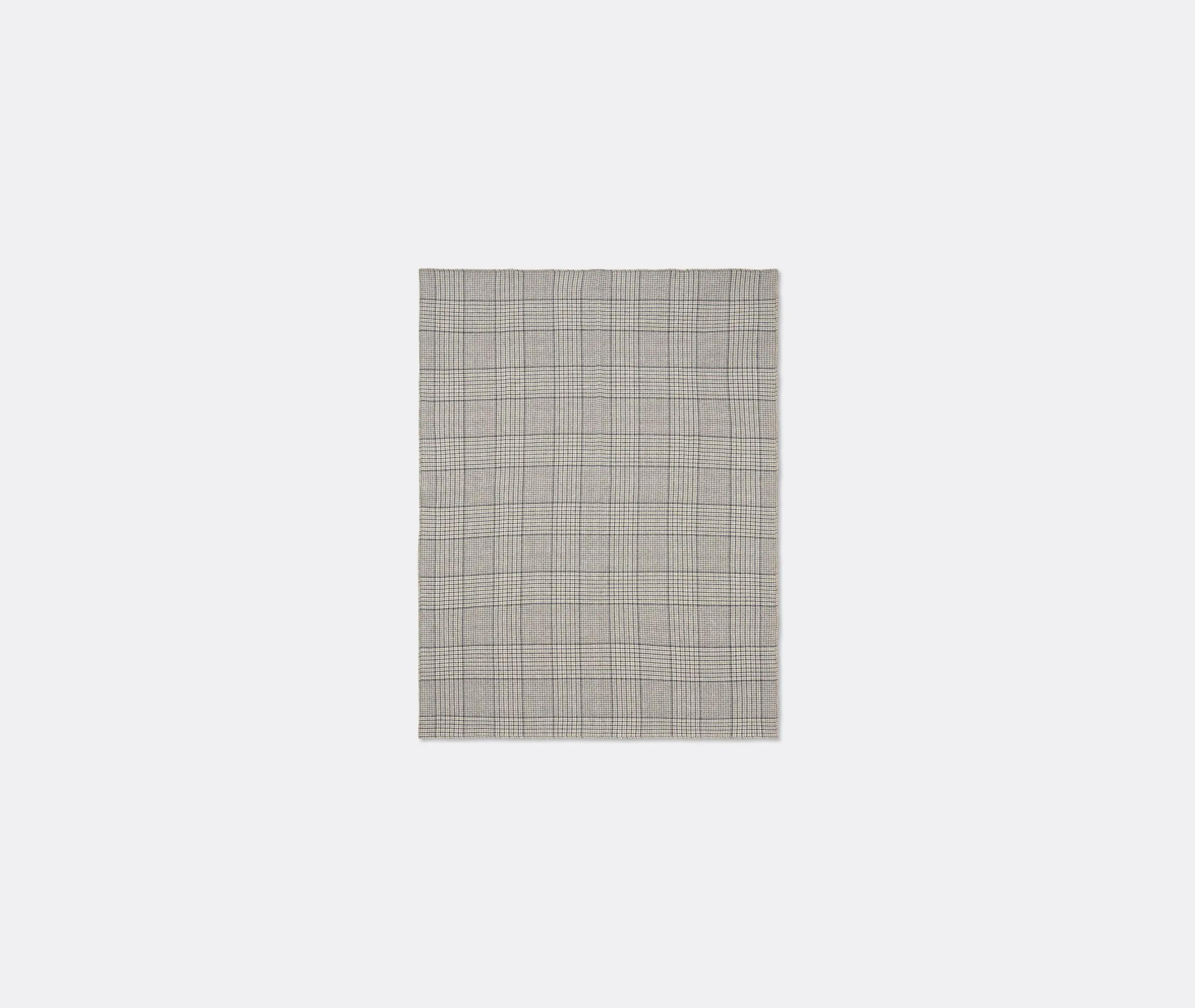 Throw Blanket with Check Pattern - Multicolor, Cashmere