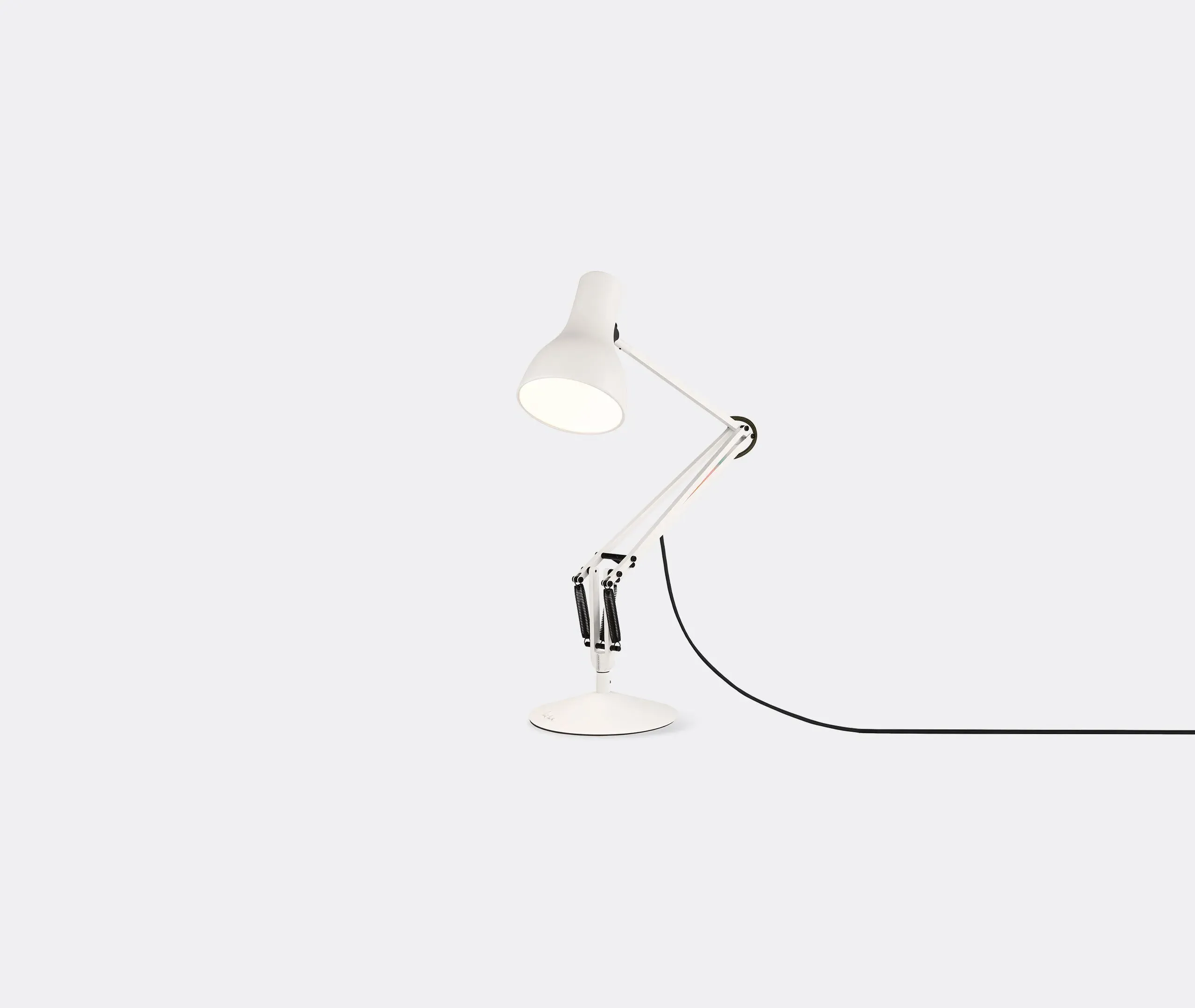 Desk Lamp with UK Plug - White, Aluminum