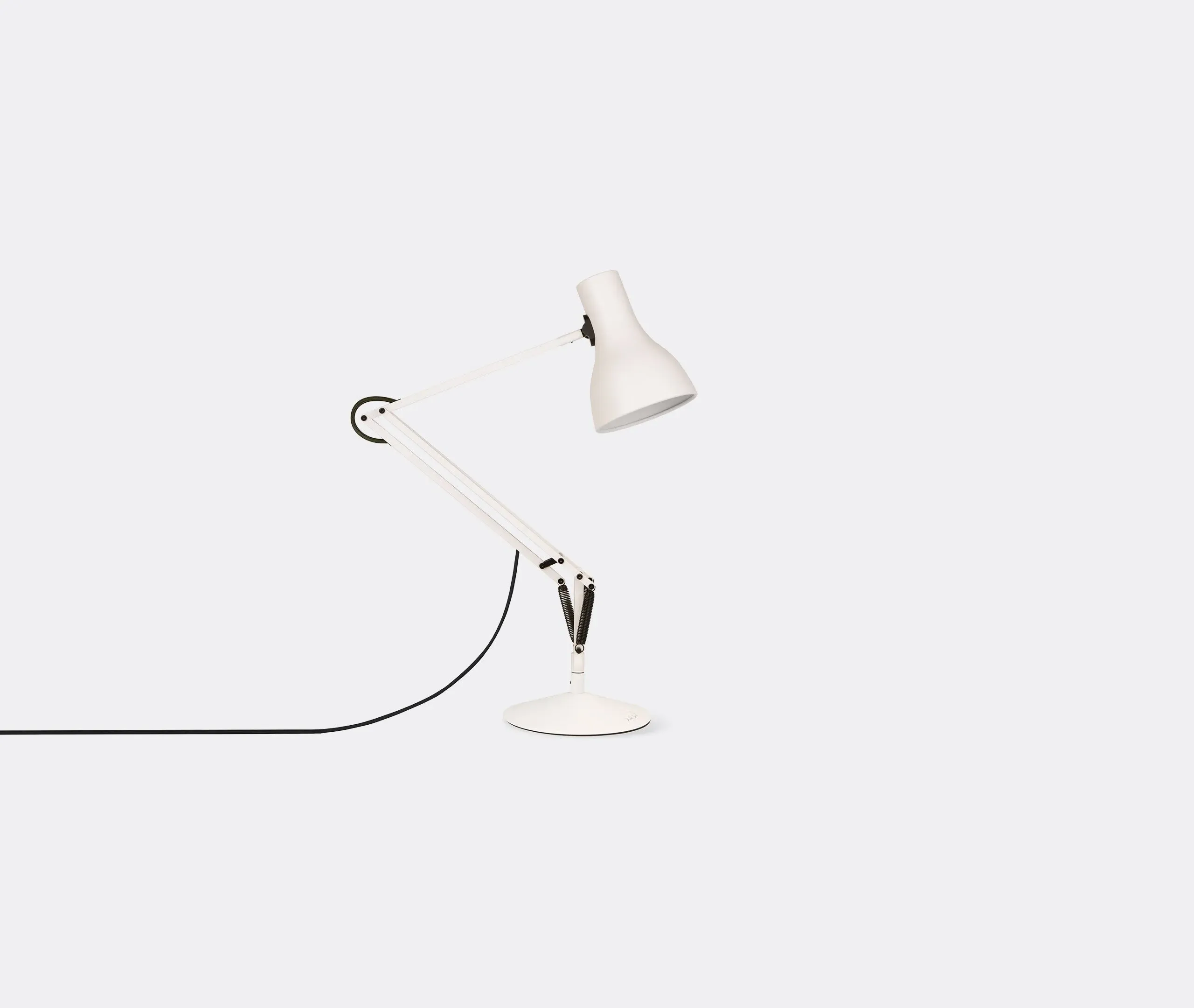 Desk Lamp with UK Plug - White, Aluminum
